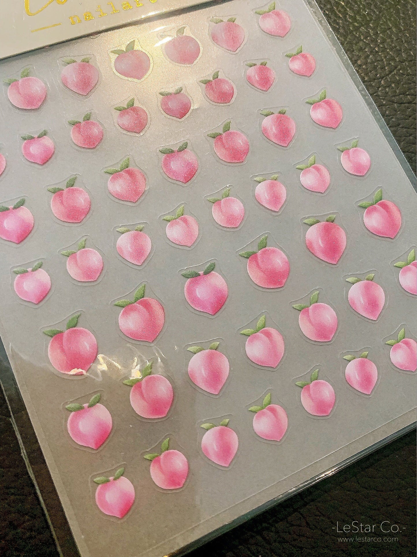 3D Peach Cameo Fruit Nail Decal Summer Fruit Nail Art Stickers | Nail Accessories | Self Adhesive Nail Decals |
