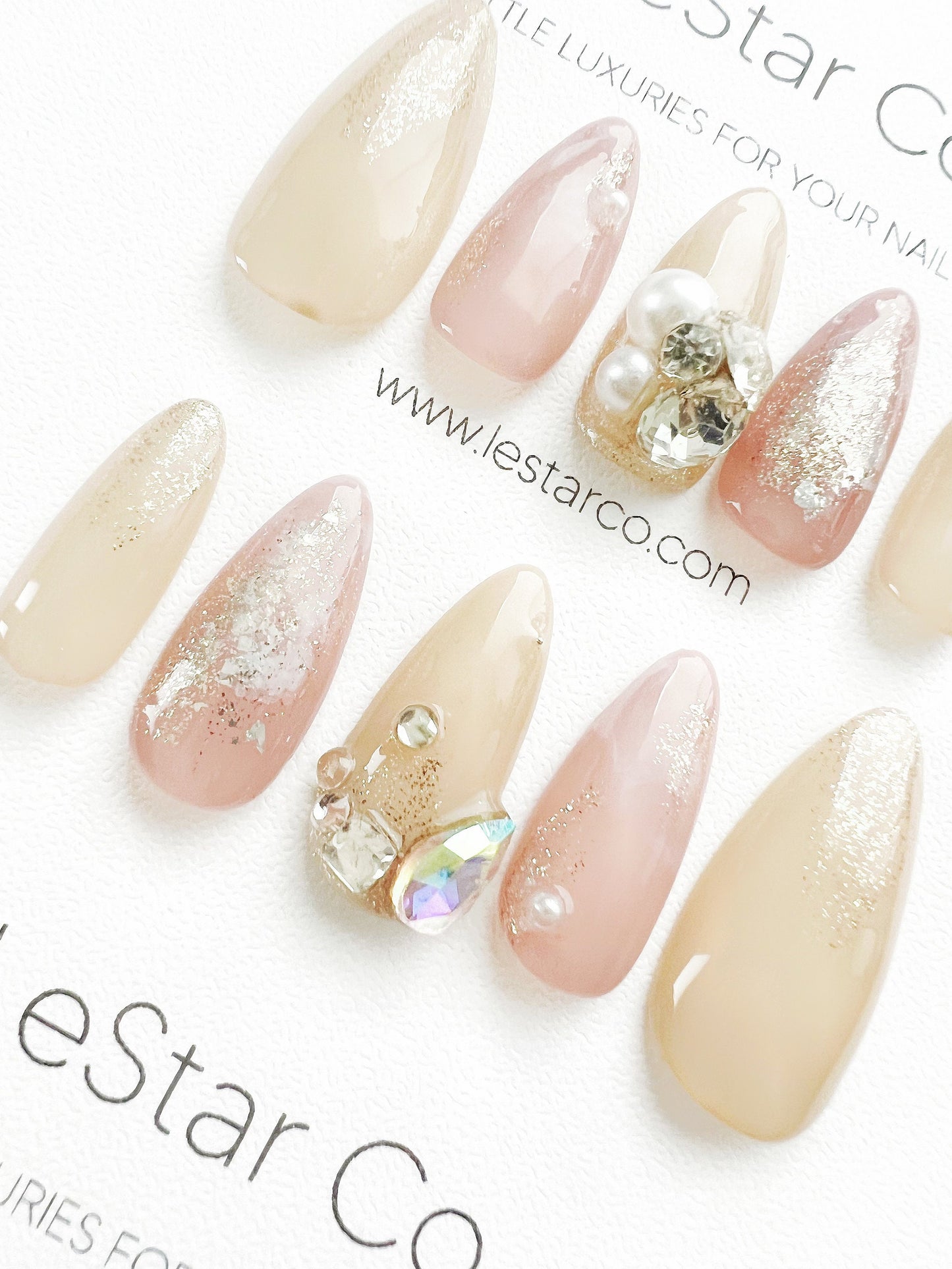 Reusable Treat Yourself | Premium Press on Nails Gel | Fake Nails | Cute Fun Colorful Gel Nail Artist faux nails ML290
