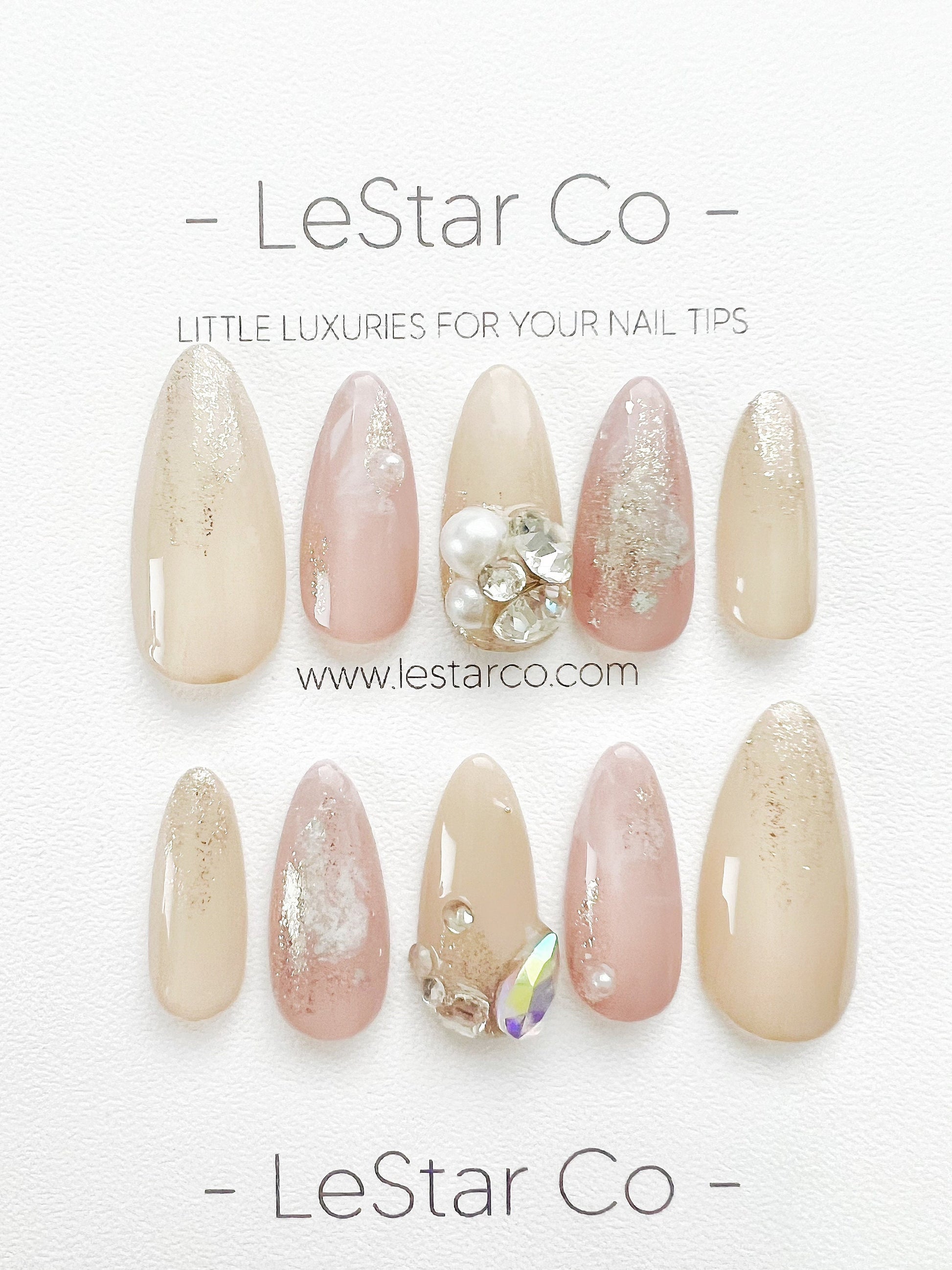 Reusable Treat Yourself | Premium Press on Nails Gel | Fake Nails | Cute Fun Colorful Gel Nail Artist faux nails ML290