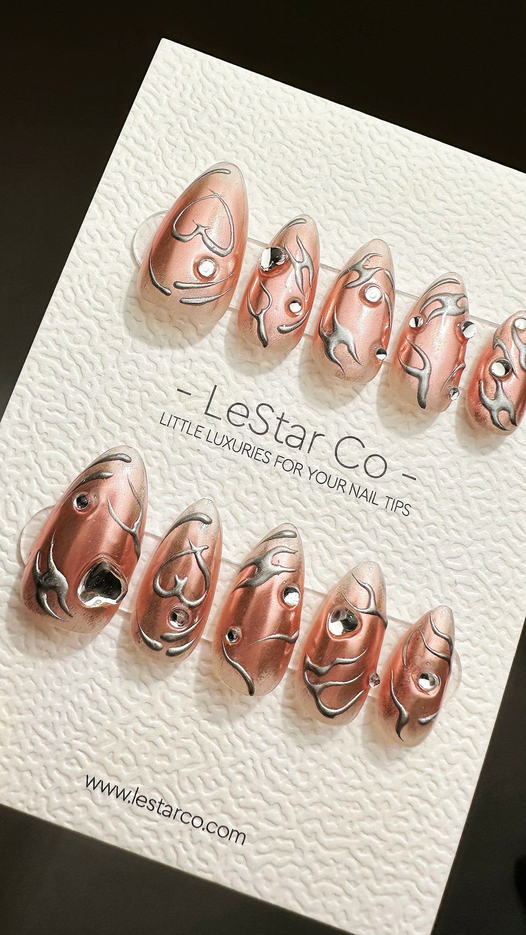 Reusable Favorite Toys Rose Gold| Premium Press on Nails Gel | Fake Nails | Cute Fun Colorful Gel Nail Artist faux nails ML628 Reusable Favorite Toys Rose Gold| Premium Press on Nails Gel | Fake Nails | Cute Fun Colorful Gel Nail Artist faux nails ML628