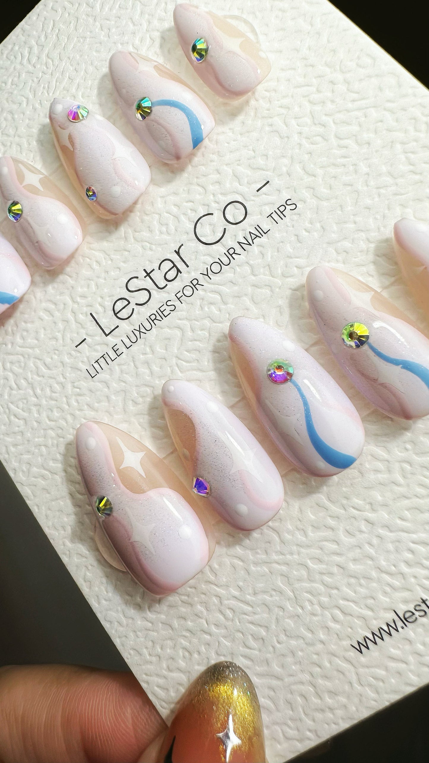 Reusable Cosmic Dream | Premium Press on Nails Gel | Fake Nails | Cute Fun Colorful Gel Nail Artist faux nails ML610