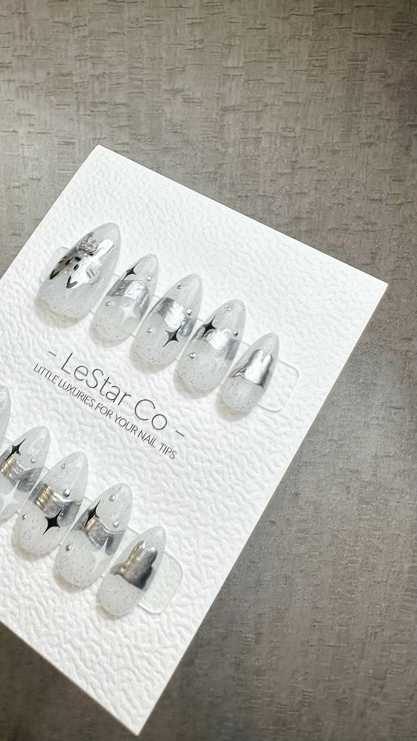 Reusable Moonlit Paws | Premium Press on Nails Gel Hand Painted Pressons Customizable Gel Nail Artist faux nails ML927
