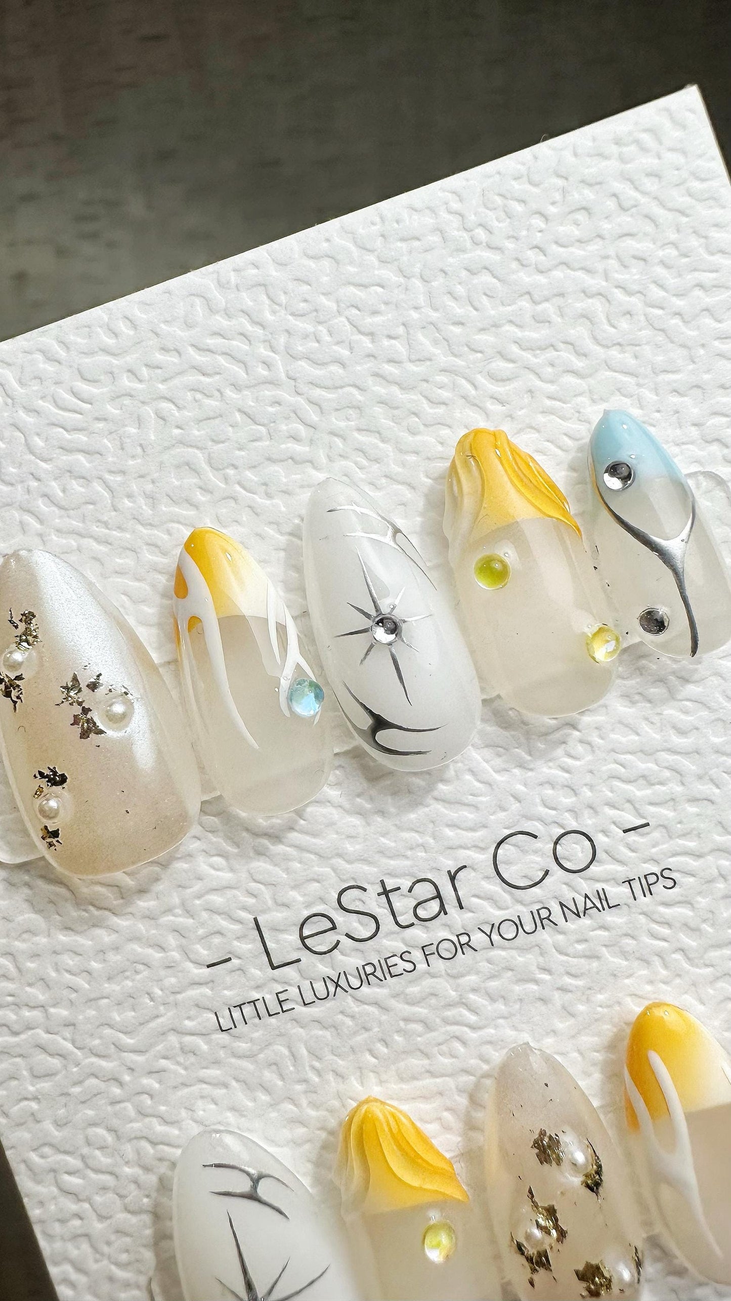 Reusable Nebula Glow| Premium Press on Nails Gel | Fake Nails | Cute Fun Colorful Gel Nail Artist faux nails ML929