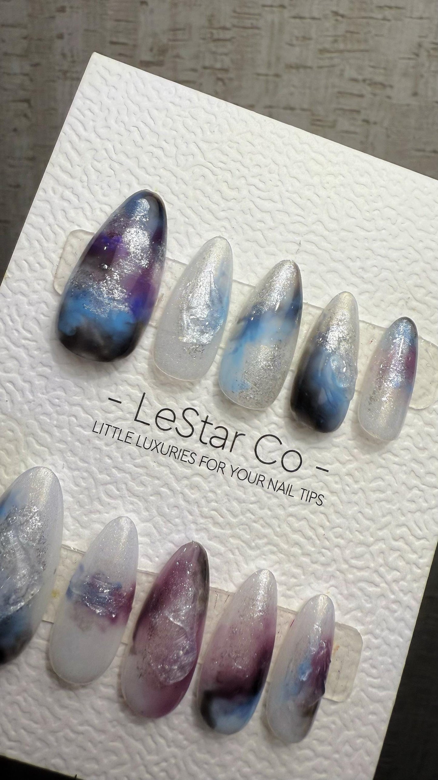 Reusable Galaxy Haze | Premium Handmade Press on Nails Gel | Fake Nails | Cute Fun Colorful Gel Nail Artist faux nails QN1042