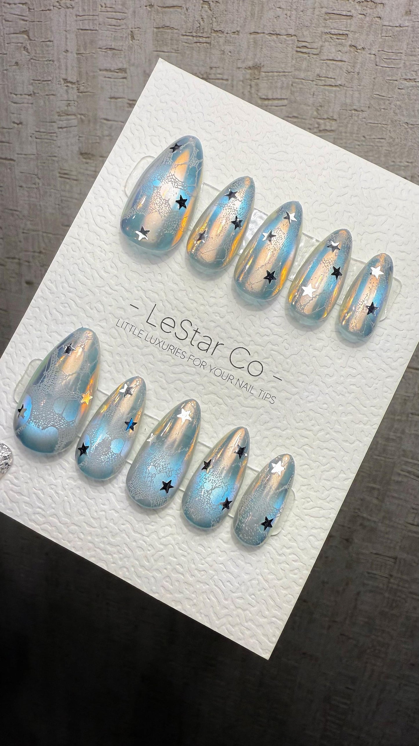 Reusable Lunar Veil Cat Eye Effect | Premium Handmade Press on Nails Gel | Fake Nails | Cute Fun Colorful Gel Nail Artist faux nails ML1044