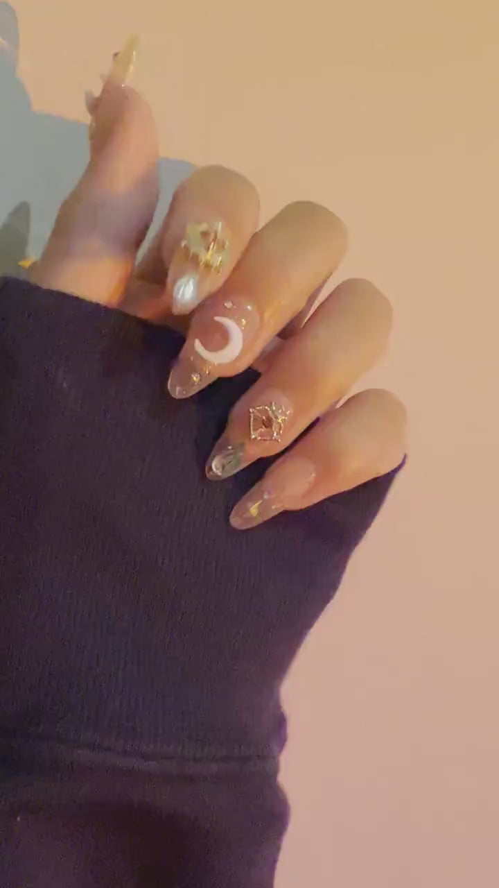Reusable Sailor Moon Inspired Vol III| Premium Press on Nails Gel | Fake Nails | Cute Fun Colorful Colorful Gel Nail Artist faux nails 157zz
