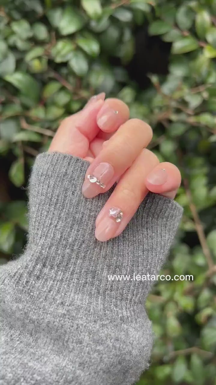 Reusable Nude Heart | Premium Press on Nails Gel | Fake Nails | Cute Fun Colorful Colorful Gel Nail Artist faux nails xx220
