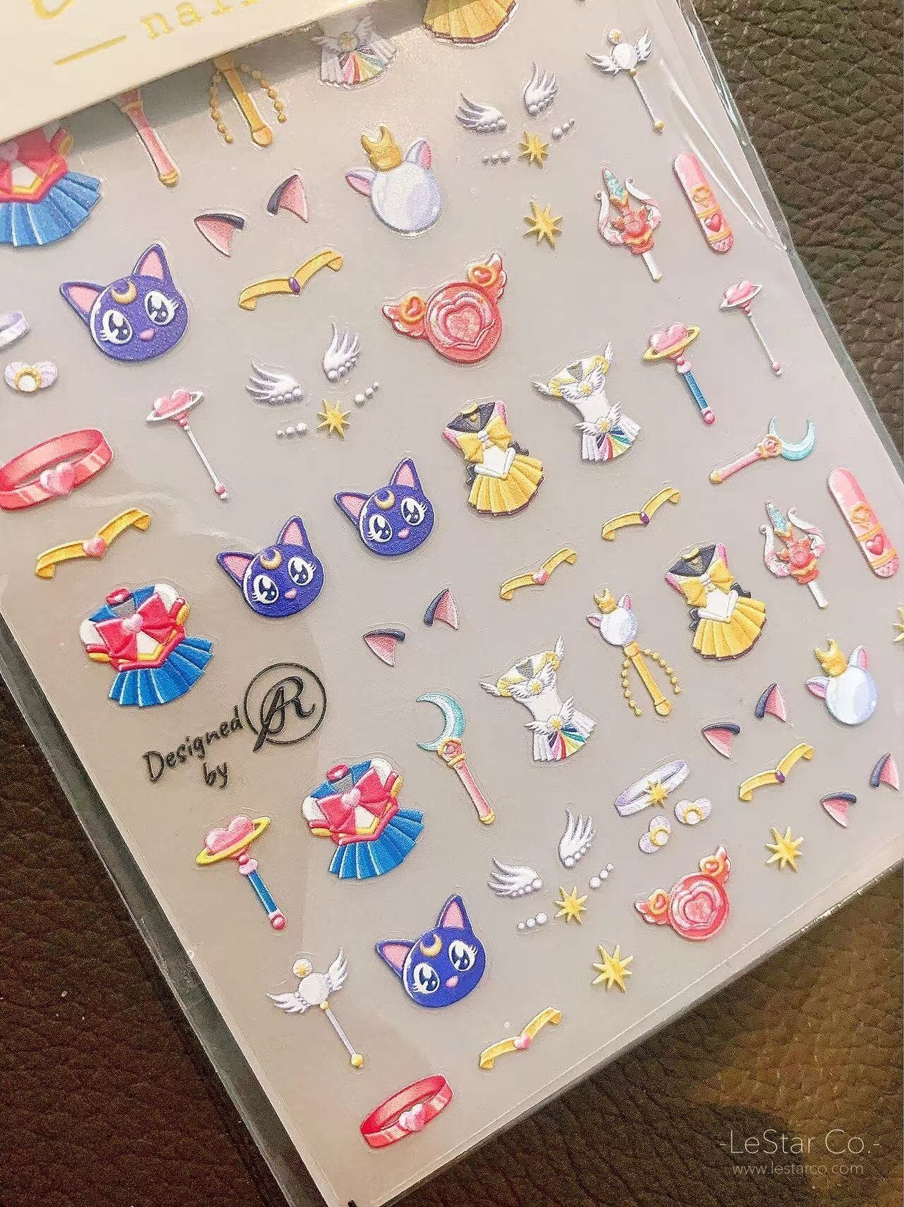 Sailor Moon Nail Art Stickers | Sailor Moon Scouts Nail Accessories | Self Adhesive Nail Decals | Chibi Moon Luna Sailor Mars Venus