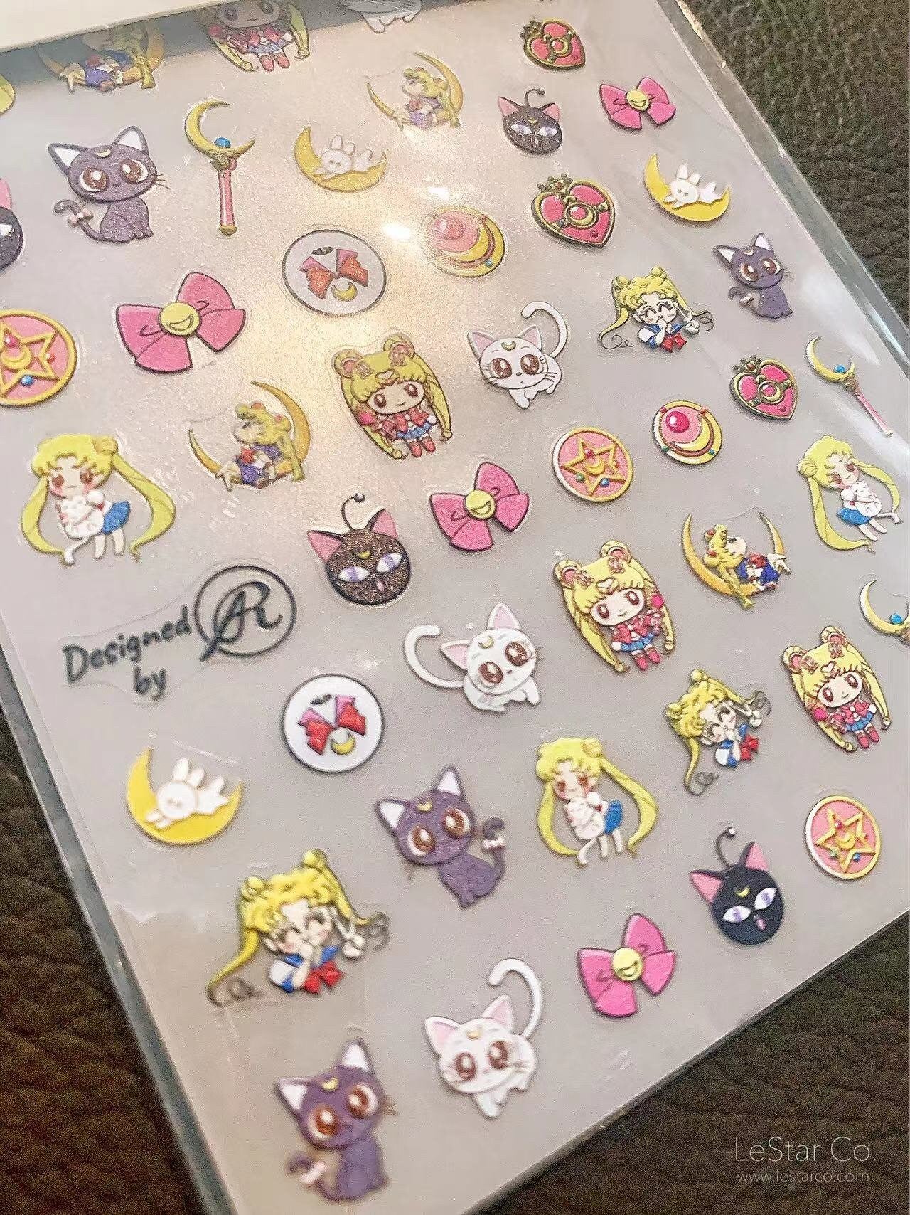 Sailor Moon Nail Art Stickers | Sailor Moon Scouts Nail Accessories | Self Adhesive Nail Decals | Chibi Moon Luna Sailor Mars Venus