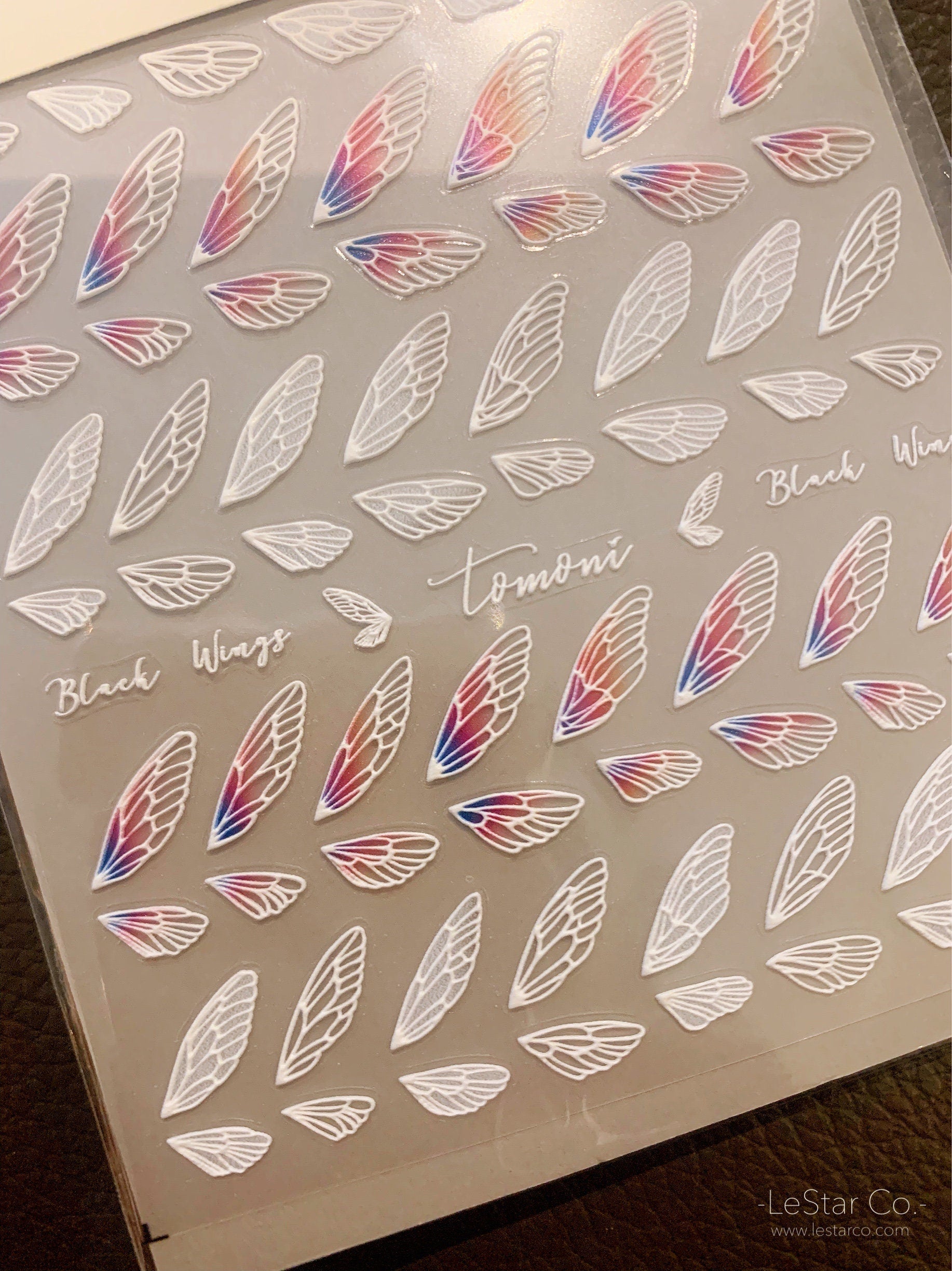 Butterfly Wings Nail Art Stickers | Nail Accessories | Self Adhesive Nail Decals | Pixie Wing