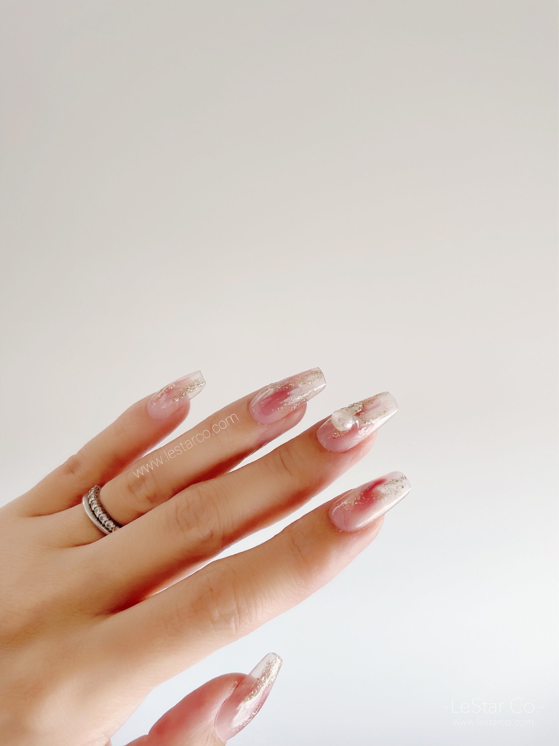 Reusable 123zz  | Premium Press on Nails Gel Manicure | Fake Nails | Handpainted by Professional Nail Artist faux nails 123zz