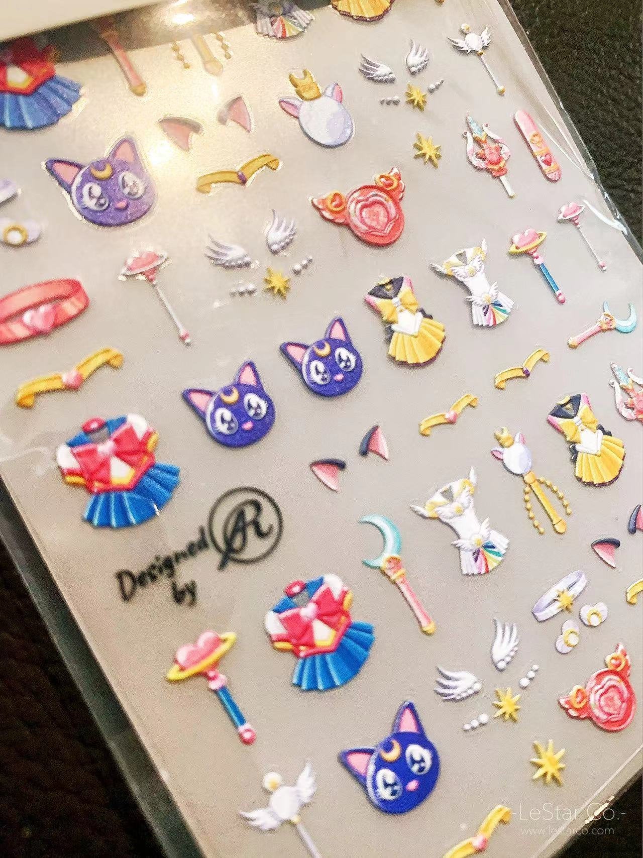 Sailor Moon Nail Art Stickers | Sailor Moon Scouts Nail Accessories | Self Adhesive Nail Decals | Chibi Moon Luna Sailor Mars Venus