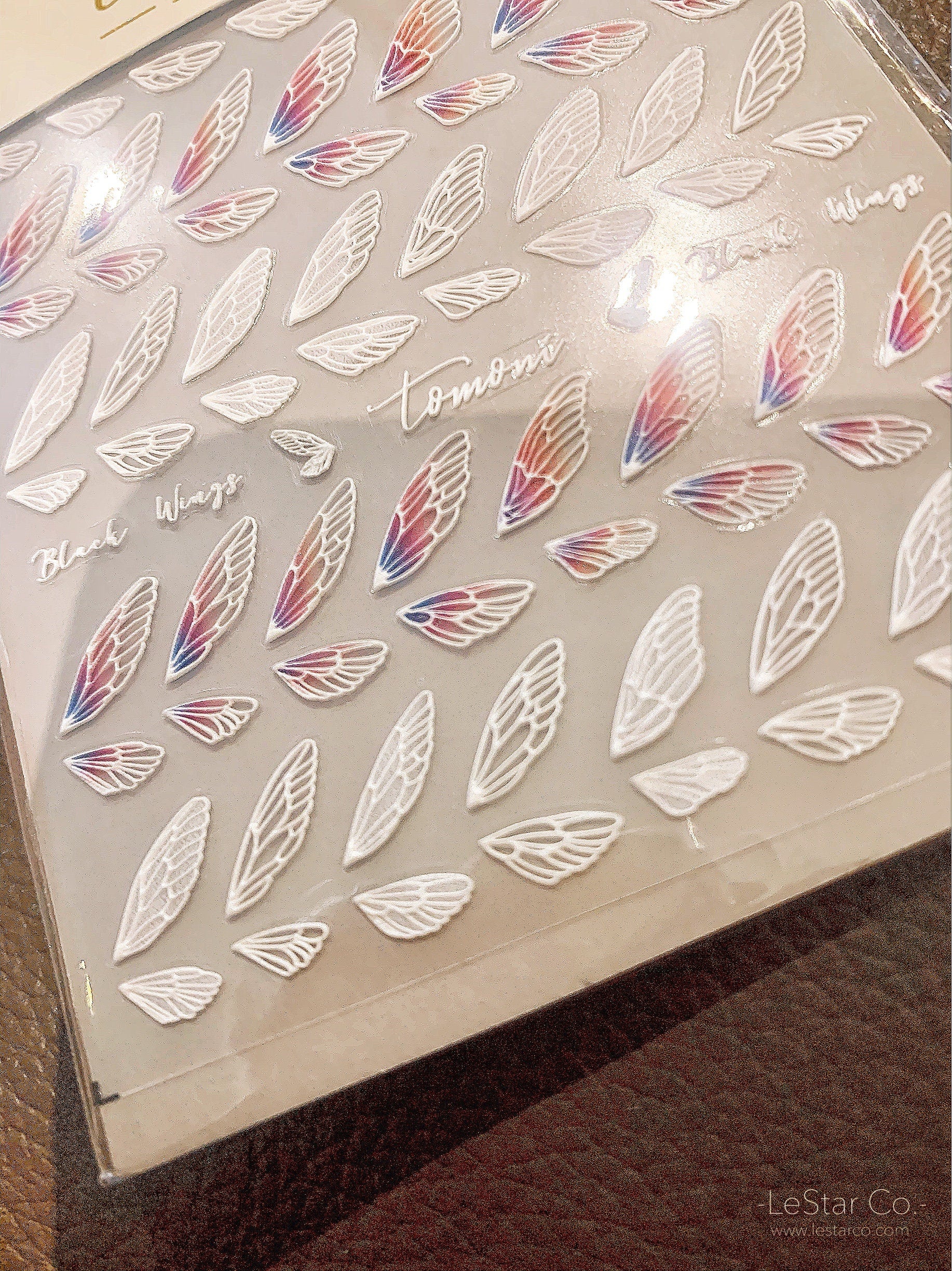 Butterfly Wings Nail Art Stickers | Nail Accessories | Self Adhesive Nail Decals | Pixie Wing