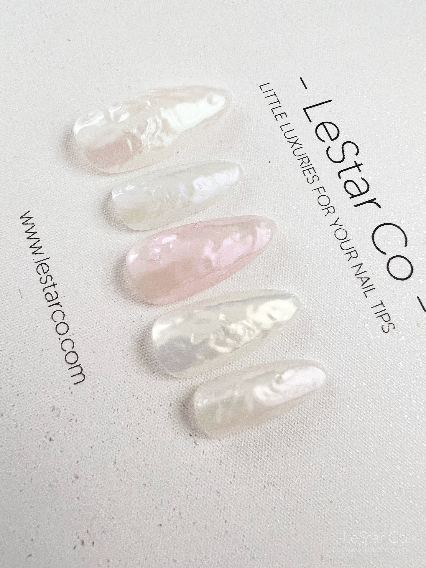 Reusable Pearl | Premium Press on Nails Gel Manicure | Fake Nails | Handmade | Lestarco faux nails 149zz