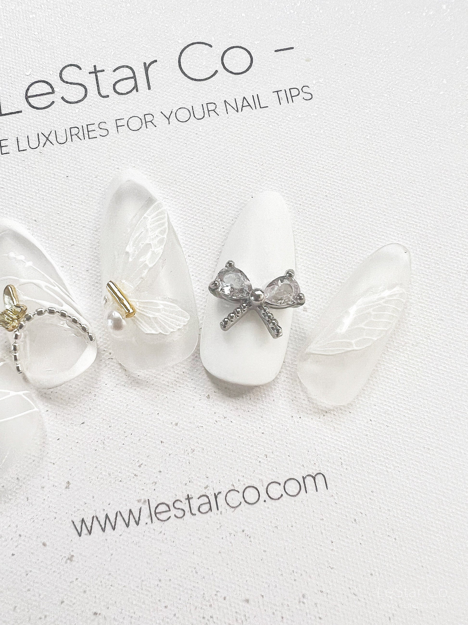 Reusable Butterfly Fairy | Premium Press on Nails Gel Manicure | Fake Nails | Handmade | Lestarco faux nails 151zz