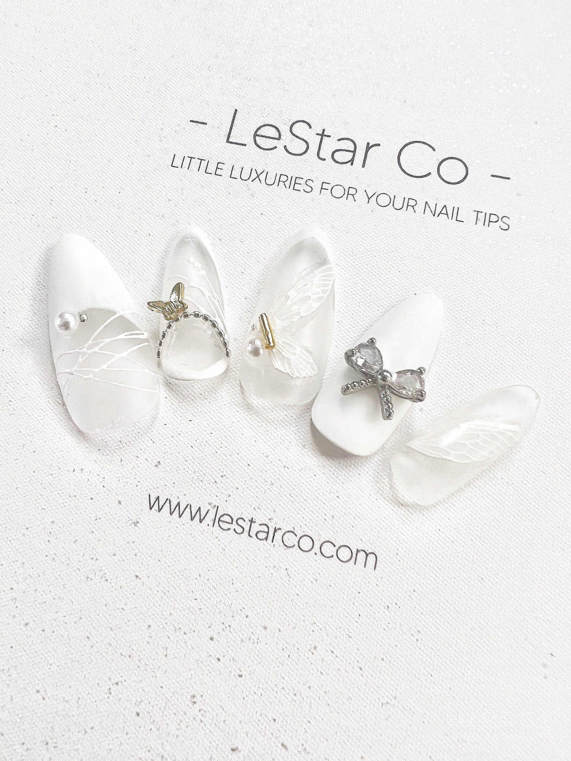 Reusable Butterfly Fairy | Premium Press on Nails Gel Manicure | Fake Nails | Handmade | Lestarco faux nails 151zz