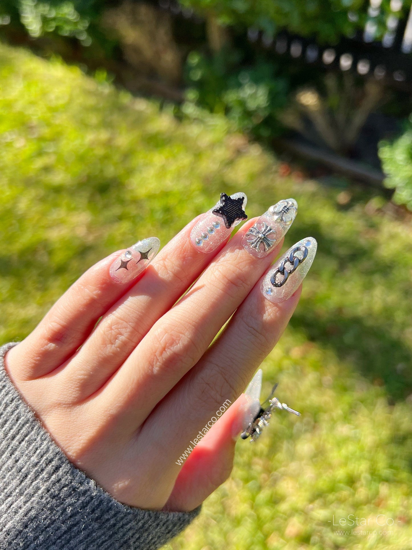 Reusable Sweet Punk | Premium Press on Nails Gel | Fake Nails | Cute Fun Colorful Colorful Gel Nail Artist faux nails mxj148
