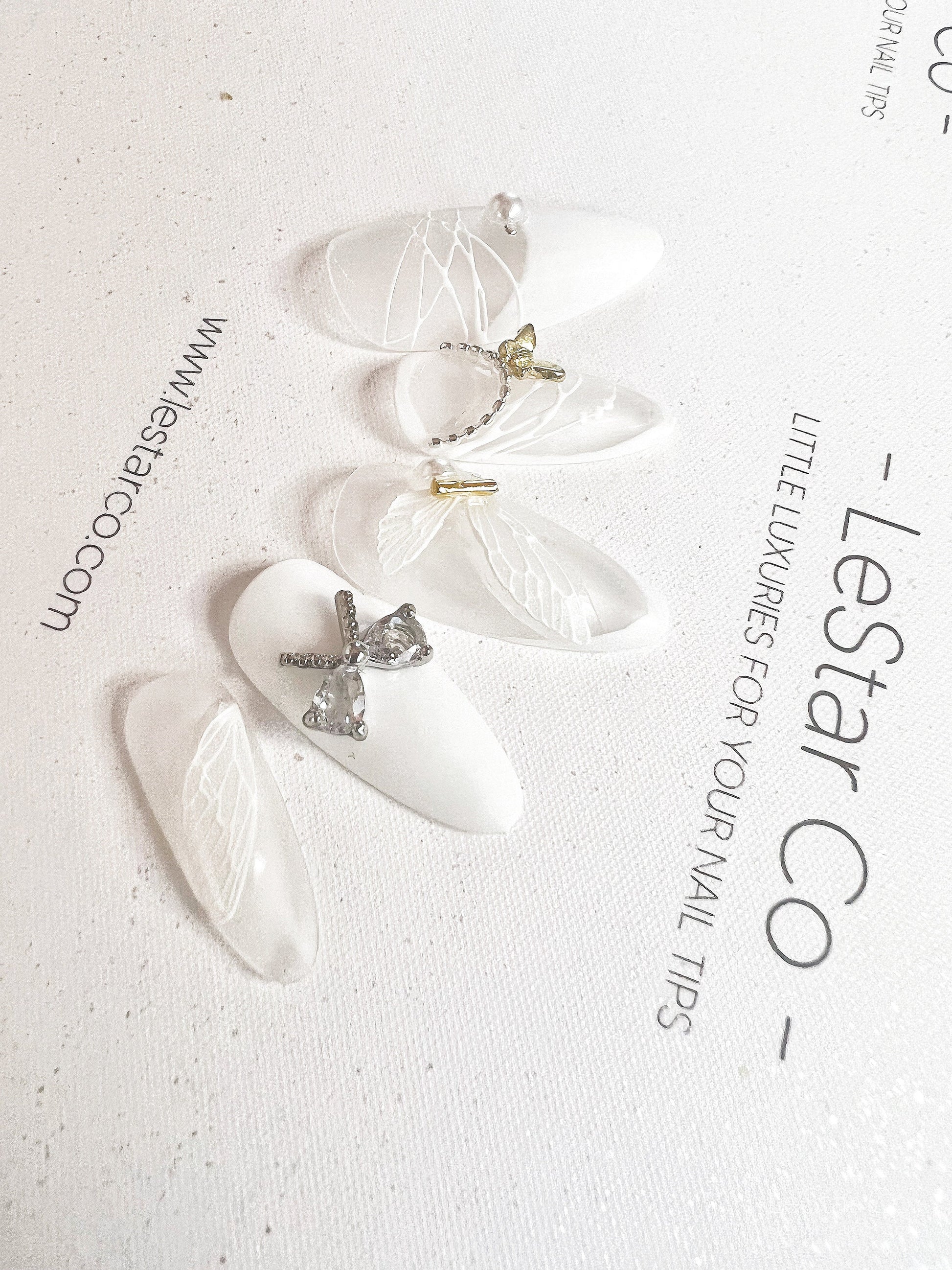 Reusable Butterfly Fairy | Premium Press on Nails Gel Manicure | Fake Nails | Handmade | Lestarco faux nails 151zz