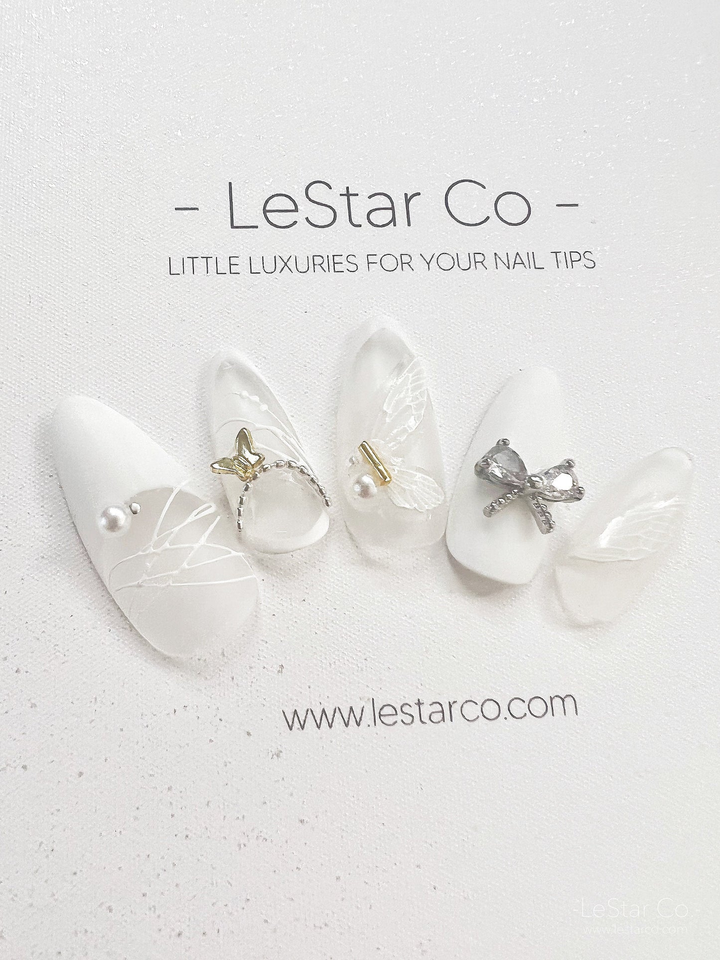 Reusable Butterfly Fairy | Premium Press on Nails Gel Manicure | Fake Nails | Handmade | Lestarco faux nails 151zz