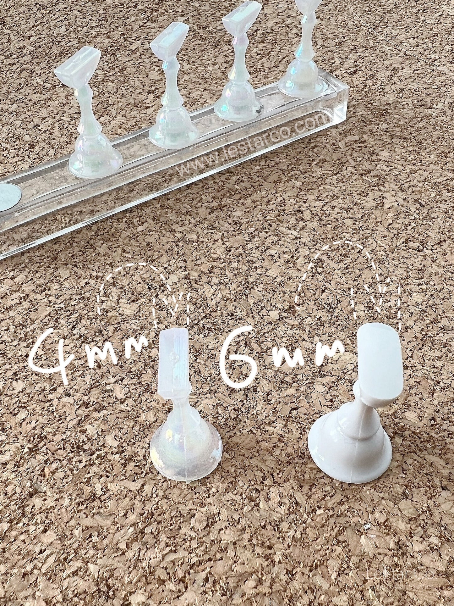 6pcs ULTRA NARROW Press on nail False Nail Holder Set|Magnetic Nail Art Practice Holder|Soft Gel Nail Stand|Drawing DIY Tools