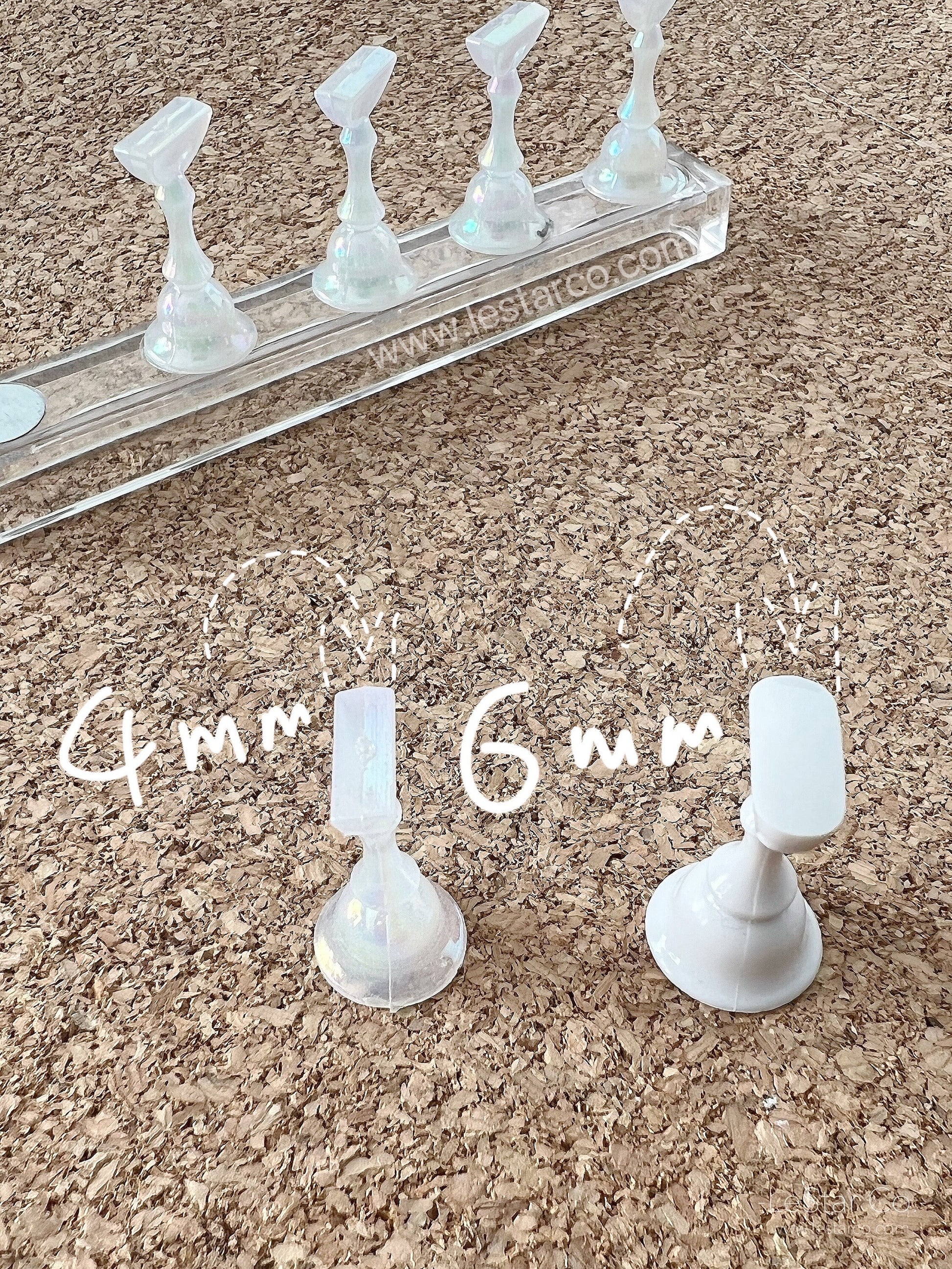 6pcs ULTRA NARROW Press on nail False Nail Holder Set|Magnetic Nail Art Practice Holder|Soft Gel Nail Stand|Drawing DIY Tools