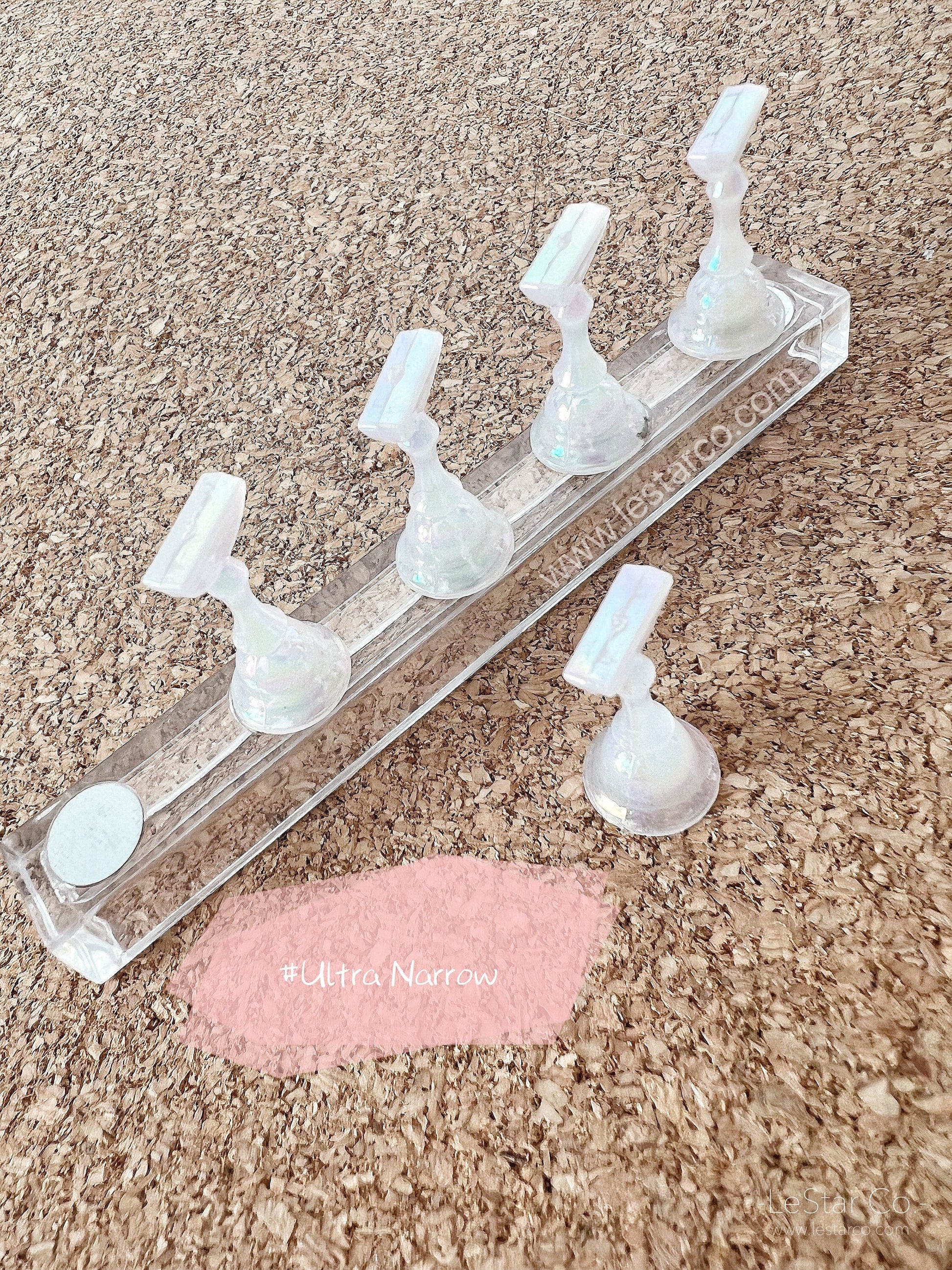 6pcs ULTRA NARROW Press on nail False Nail Holder Set|Magnetic Nail Art Practice Holder|Soft Gel Nail Stand|Drawing DIY Tools
