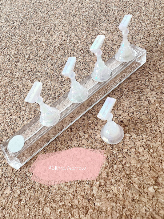 6pcs ULTRA NARROW Press on nail False Nail Holder Set|Magnetic Nail Art Practice Holder|Soft Gel Nail Stand|Drawing DIY Tools