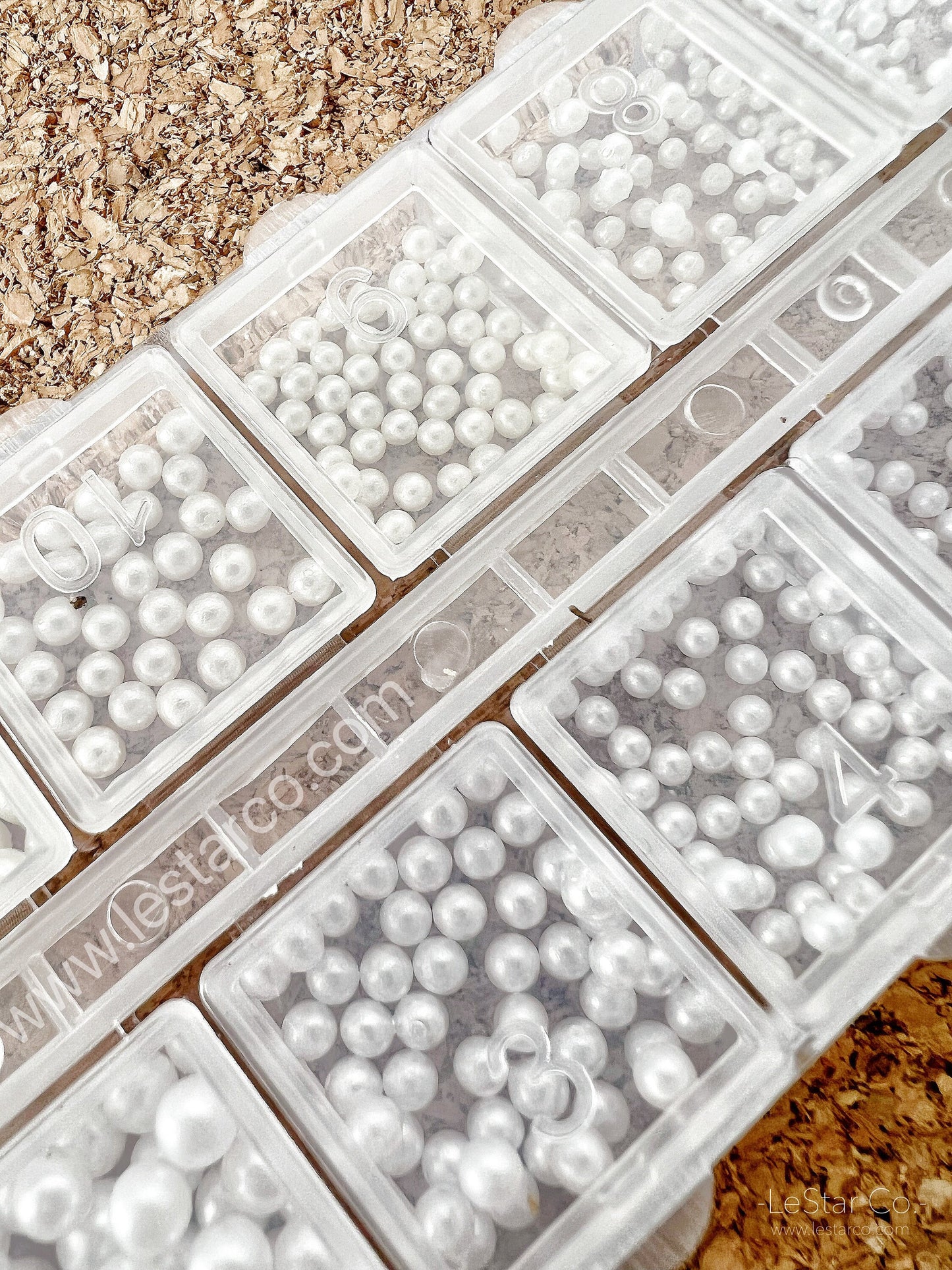 12 Grids Semicircle/Round Pearls Multi Size White Cream Pearls Nail Deco Mixed Semicircular pearls nail art charm UV gel UV resin crafts