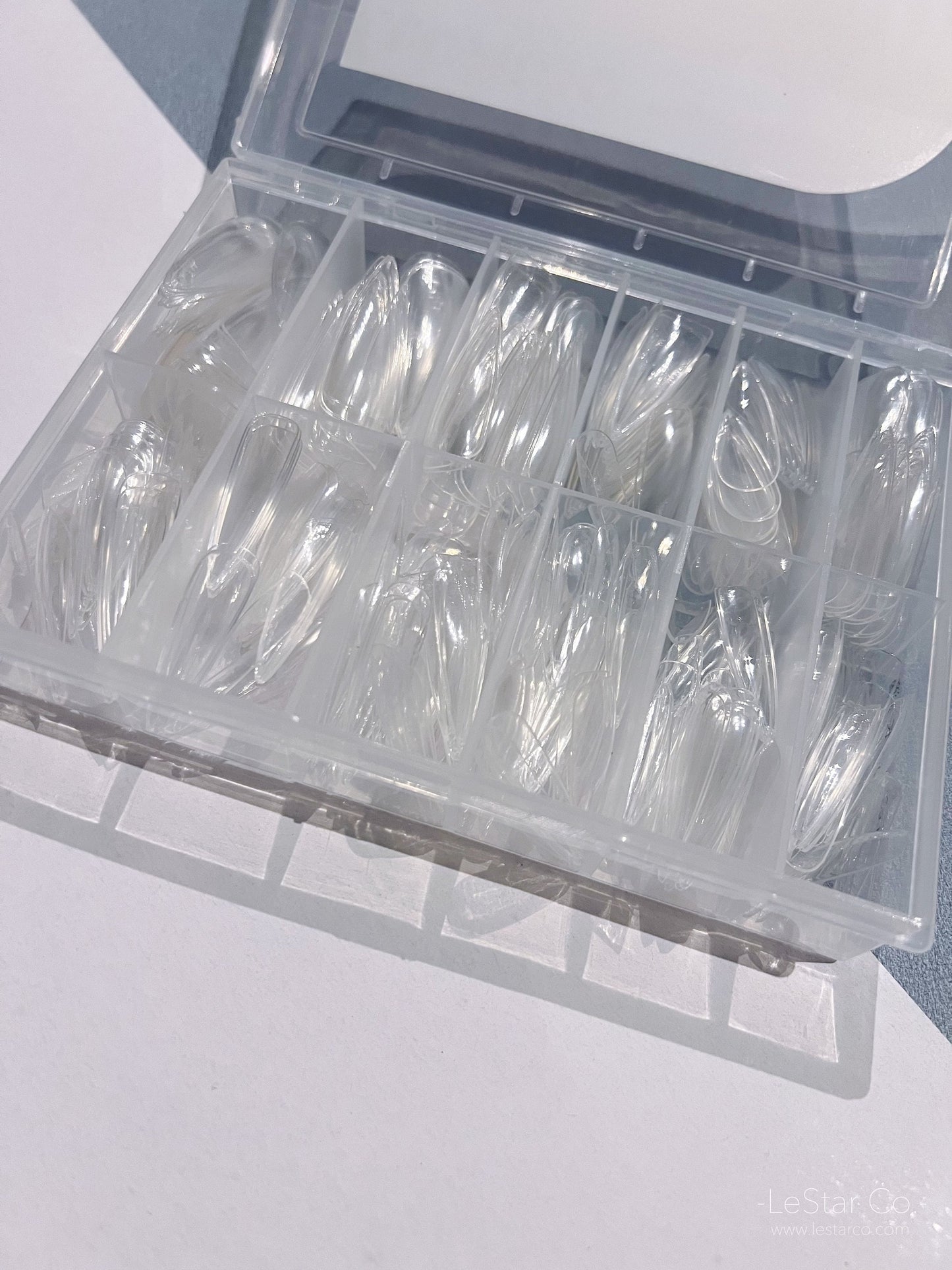 500pcs/12 Sizes Extra Long Stiletto Soft Gel Nail Tip Clear Press on Nail Full Cover/Half Cover False Nails By LUMIQO DIY Nailart