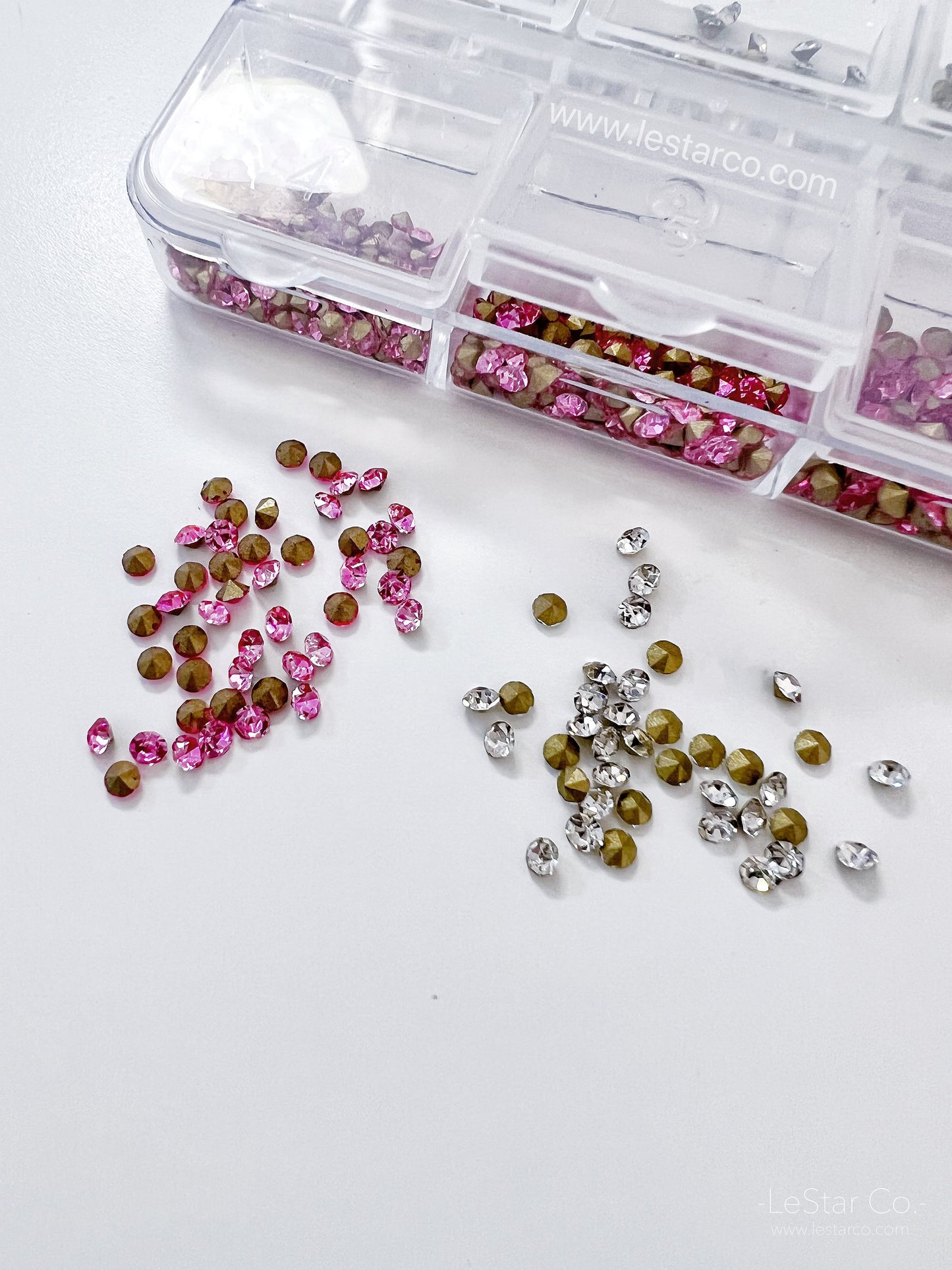 1000pcs Mixed sizes Pointed Back Rhinestones Diamond Crystal Gem stones Clear AB Diamonds Sequins 3D Nail Design Decorations DIY Accessories