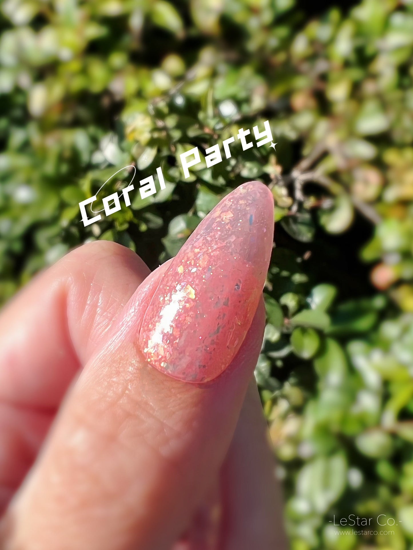 Coral Party | Colour Shifting Sheer Light Pink Ultra Shine Long Lasting Brush on UV Gels Home Nail DIY False Tips Manicure Nail Art Supply