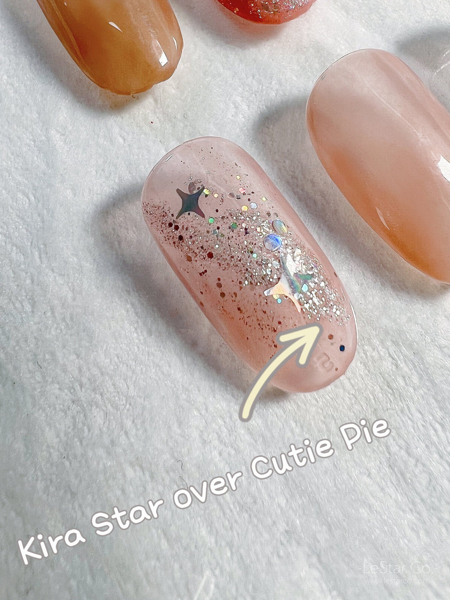 Pillowtalk Collection | Pink Nude Colour Shifting Glitter Gel Polish Ultra Shine Home Nail DIY False Tips Manicure Nail Art Supply By LUMIQO