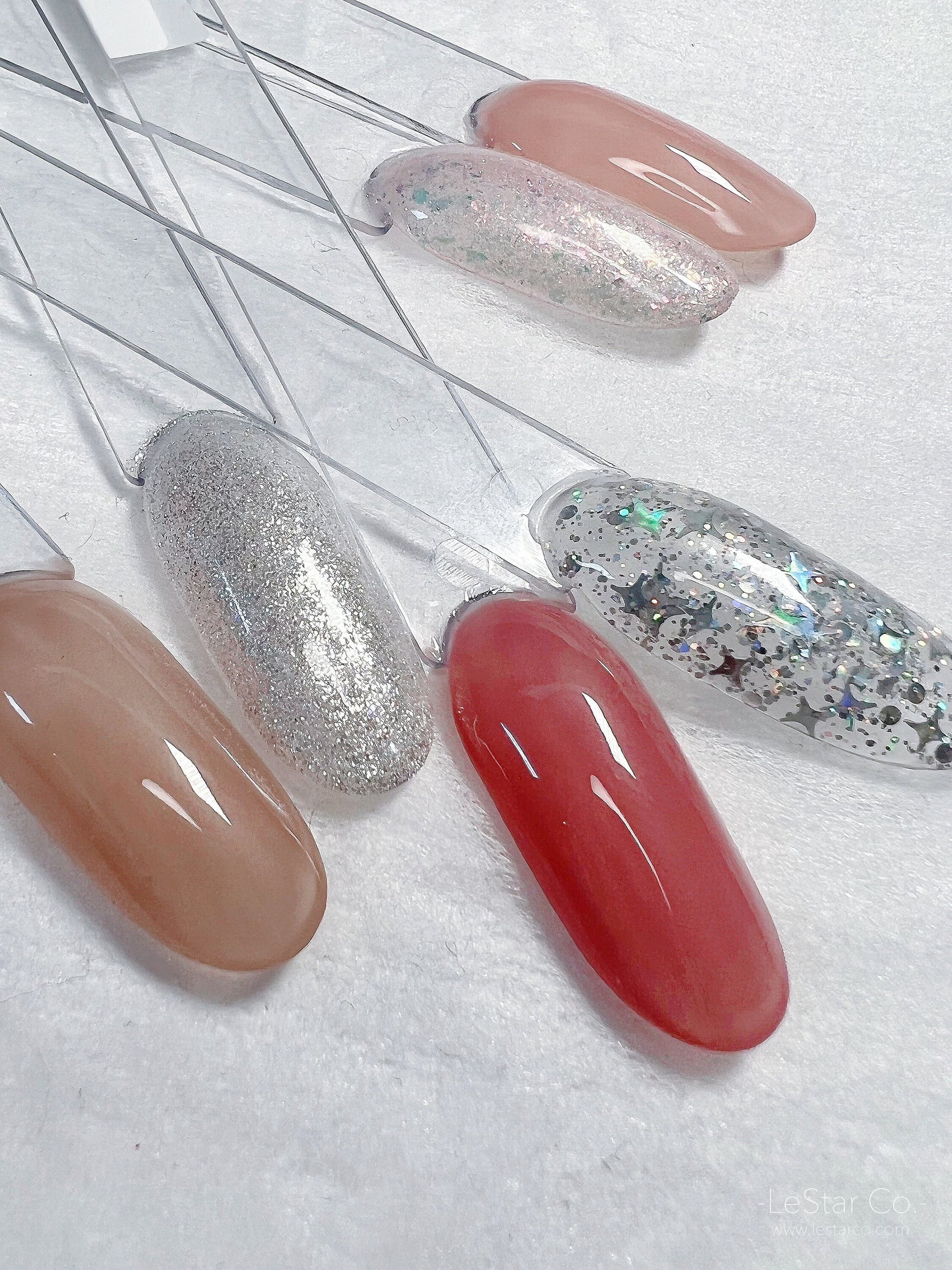 Pillowtalk Collection | Pink Nude Colour Shifting Glitter Gel Polish Ultra Shine Home Nail DIY False Tips Manicure Nail Art Supply By LUMIQO