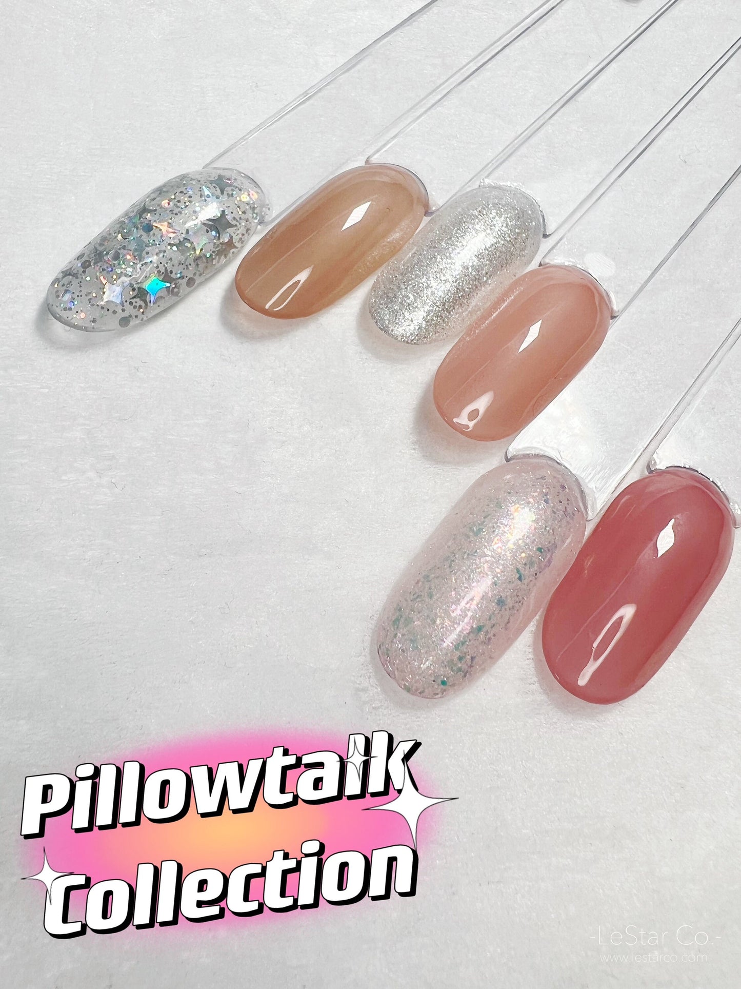 Pillowtalk Collection | Pink Nude Colour Shifting Glitter Gel Polish Ultra Shine Home Nail DIY False Tips Manicure Nail Art Supply By LUMIQO