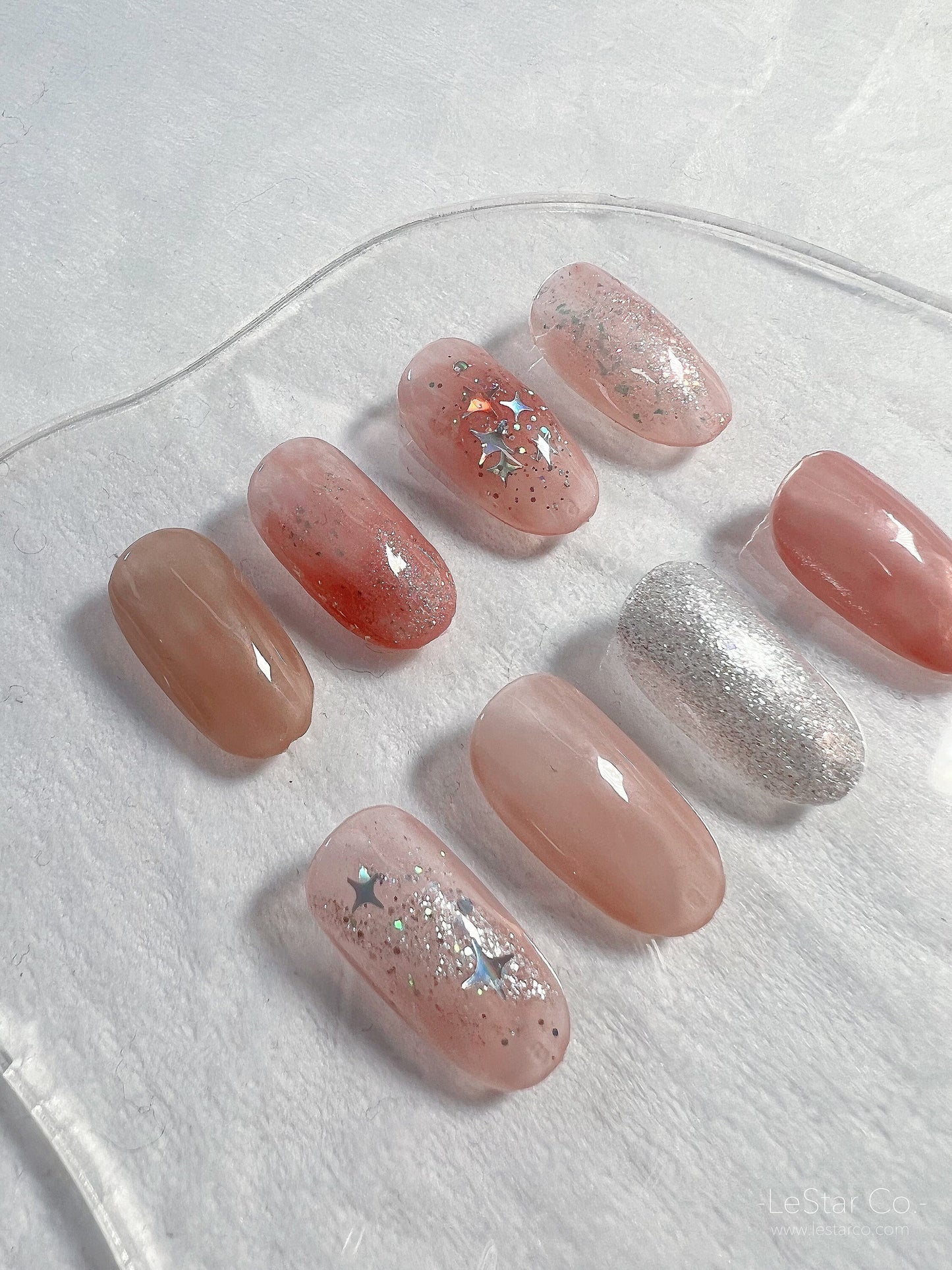 Pillowtalk Collection | Pink Nude Colour Shifting Glitter Gel Polish Ultra Shine Home Nail DIY False Tips Manicure Nail Art Supply By LUMIQO