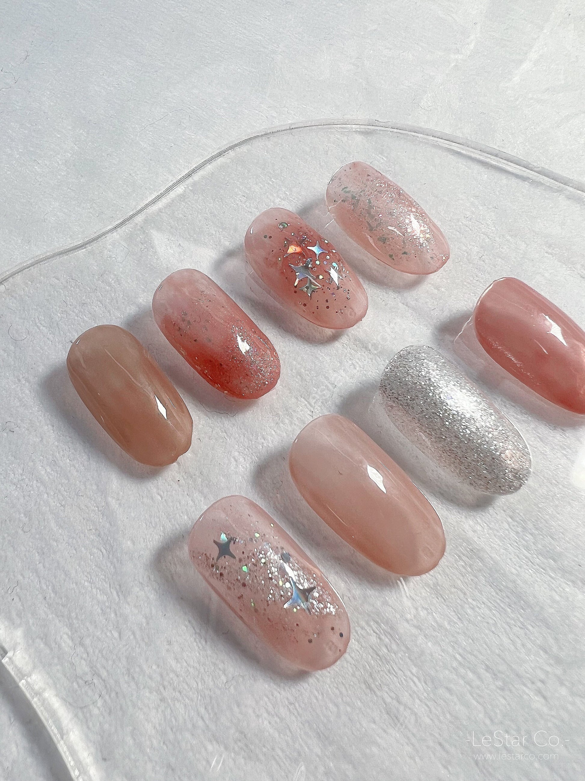Pillowtalk Collection | Pink Nude Colour Shifting Glitter Gel Polish Ultra Shine Home Nail DIY False Tips Manicure Nail Art Supply By LUMIQO
