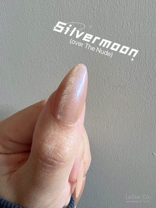 Cat Eye Silvermoon | Transparent | Ultra Shine Long Lasting Brush on UV Gels Home Nail DIY False Tips Manicure Nail Art Supply