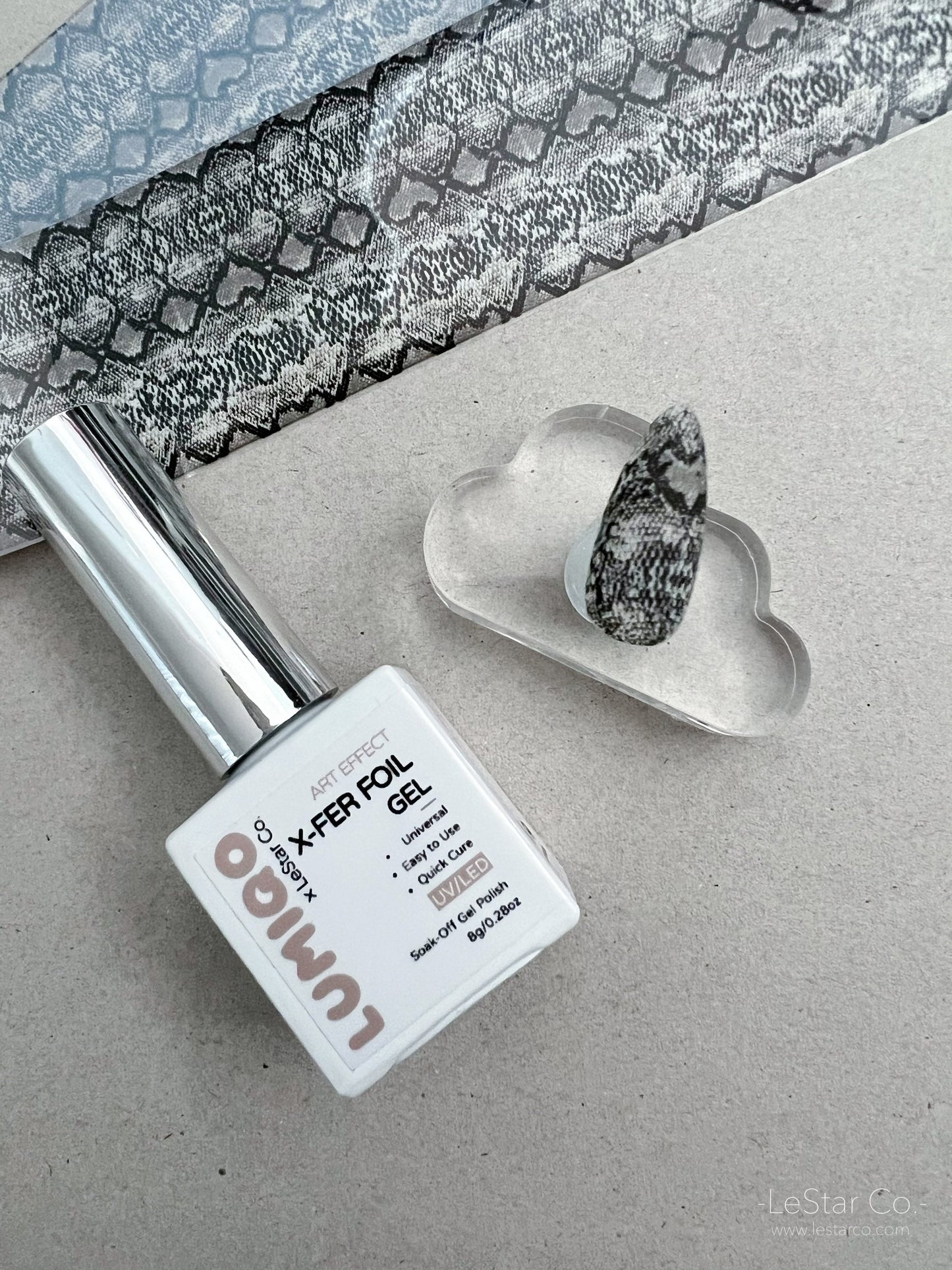 Nail Foil Transfer Glue Gel | Nail Art | Brush on UV Gels | Natural Nails | False Tips | Mani Art Supply By LUMIQO