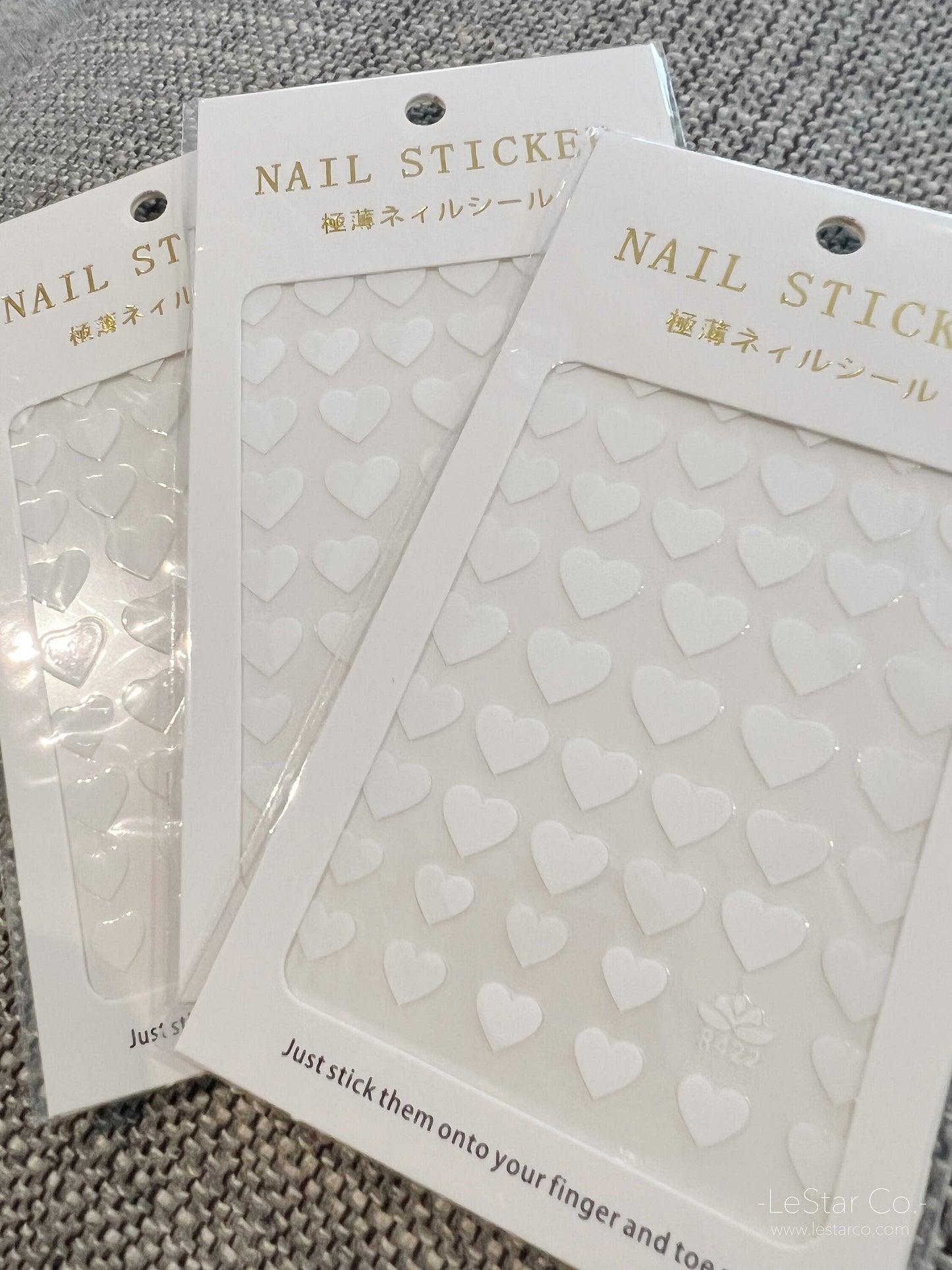White Heart Nail Art Stickers | Nail Accessories | Self Adhesive Nail Decals | Nail Stickers Decals