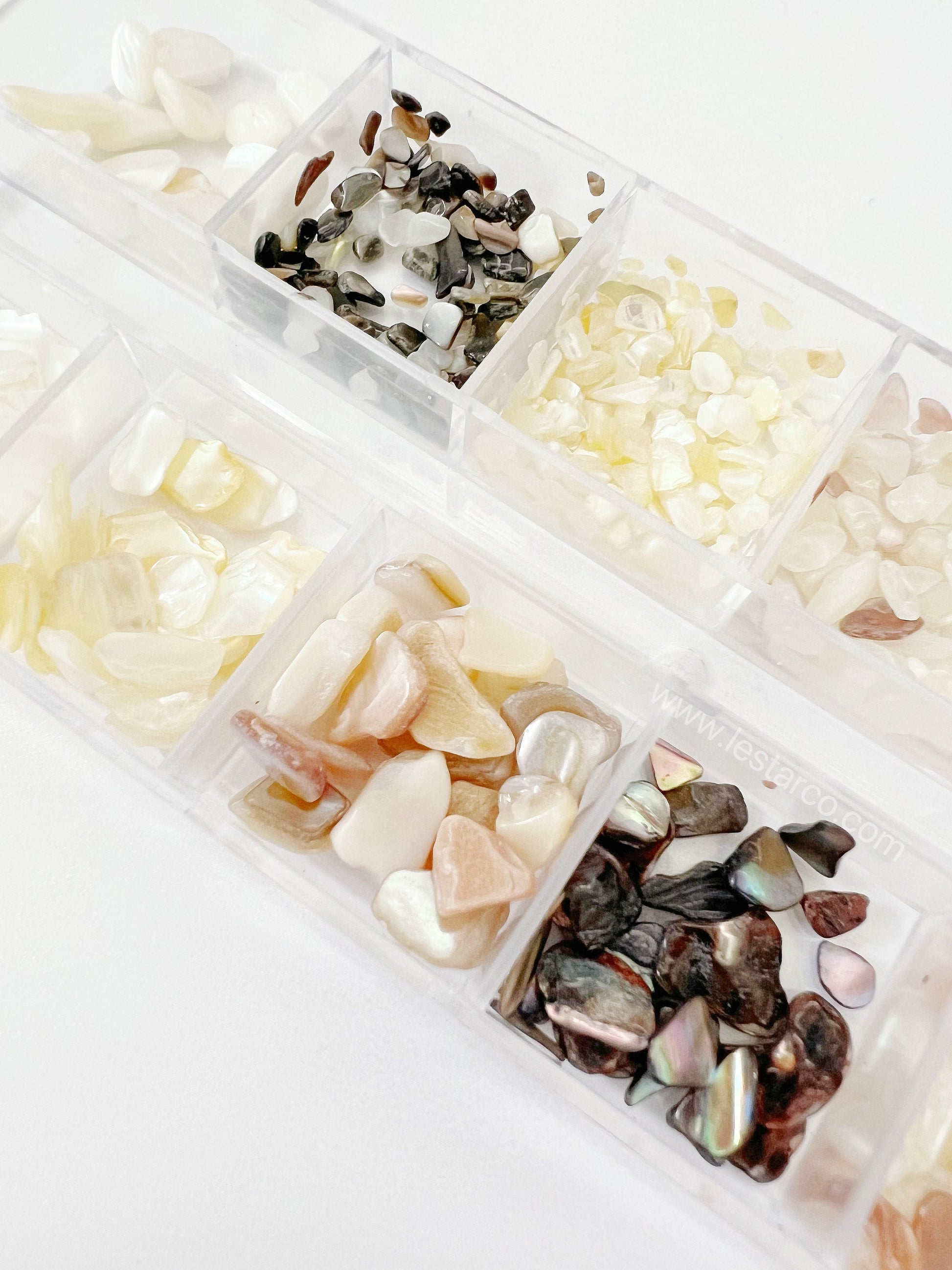 12 Grids Natural Stone Nail Art Decorations | Nail Decals | Nail Art DIY nail art charm  UV gel UV resin crafts