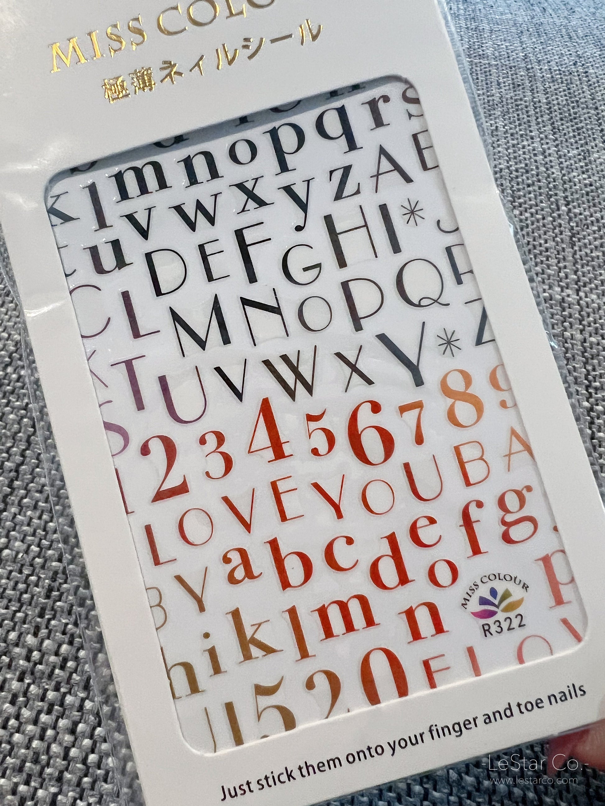 Letters and Numbers Nail Art Stickers | Nail Accessories | Self Adhesive Nail Decals | Nail Stickers Decals