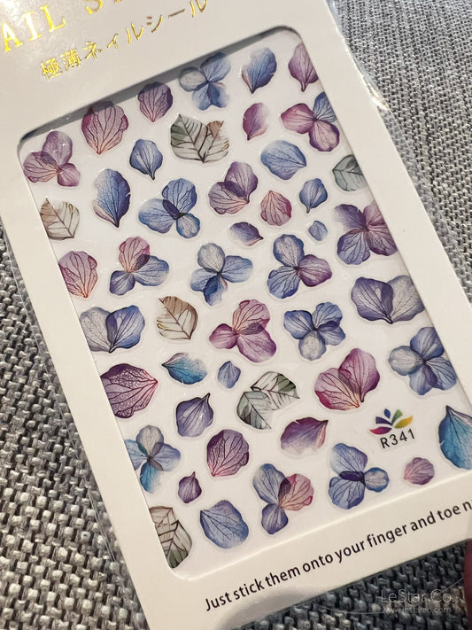Dry Flower Nail Art Stickers | Nail Accessories | Self Adhesive Nail Decals | Nail Stickers Decals