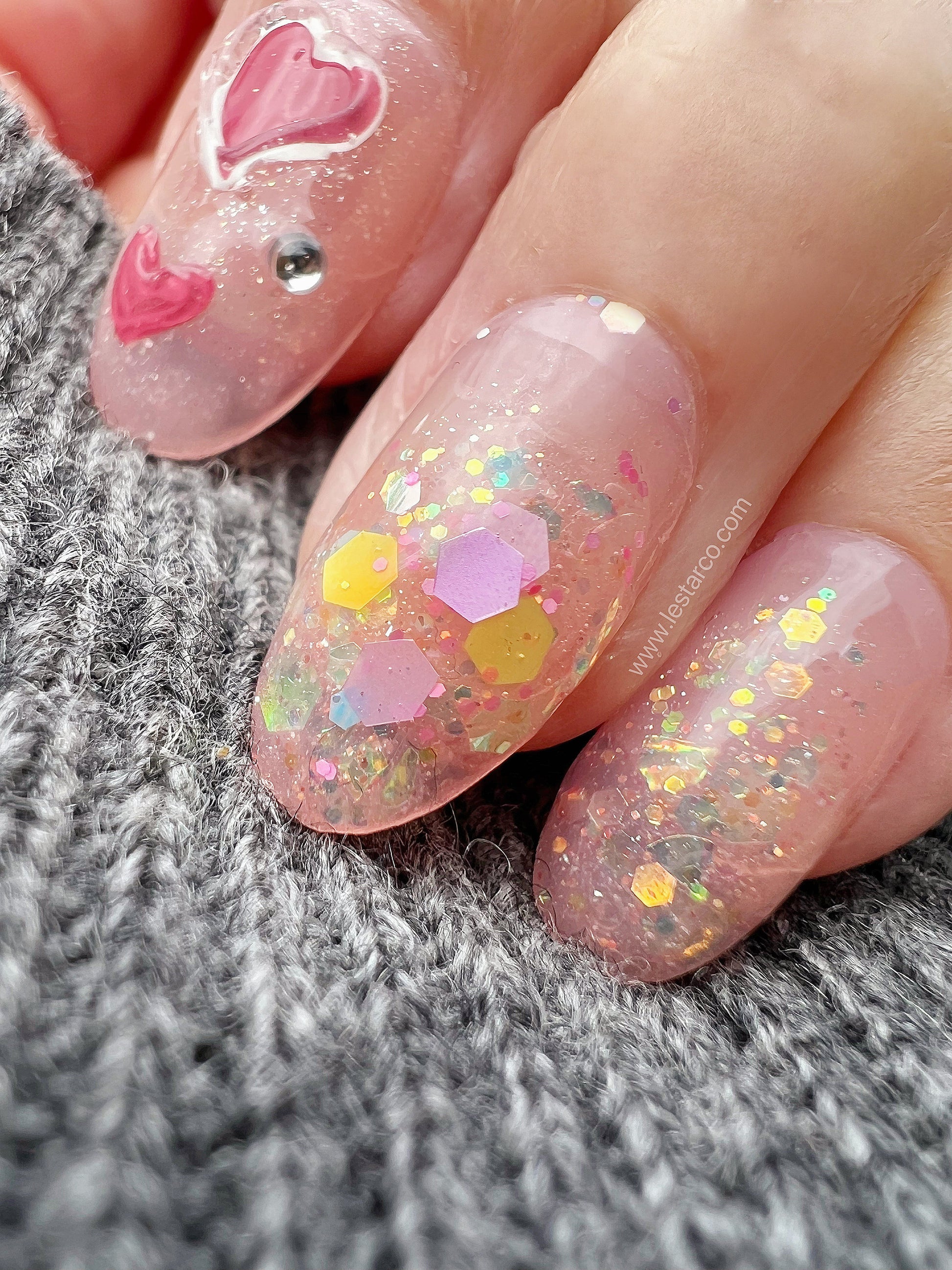 Reusable Play Day | Premium Press on Nails Gel | Fake Nails | Cute Fun Colorful Colorful Gel Nail Artist faux nails 139zz