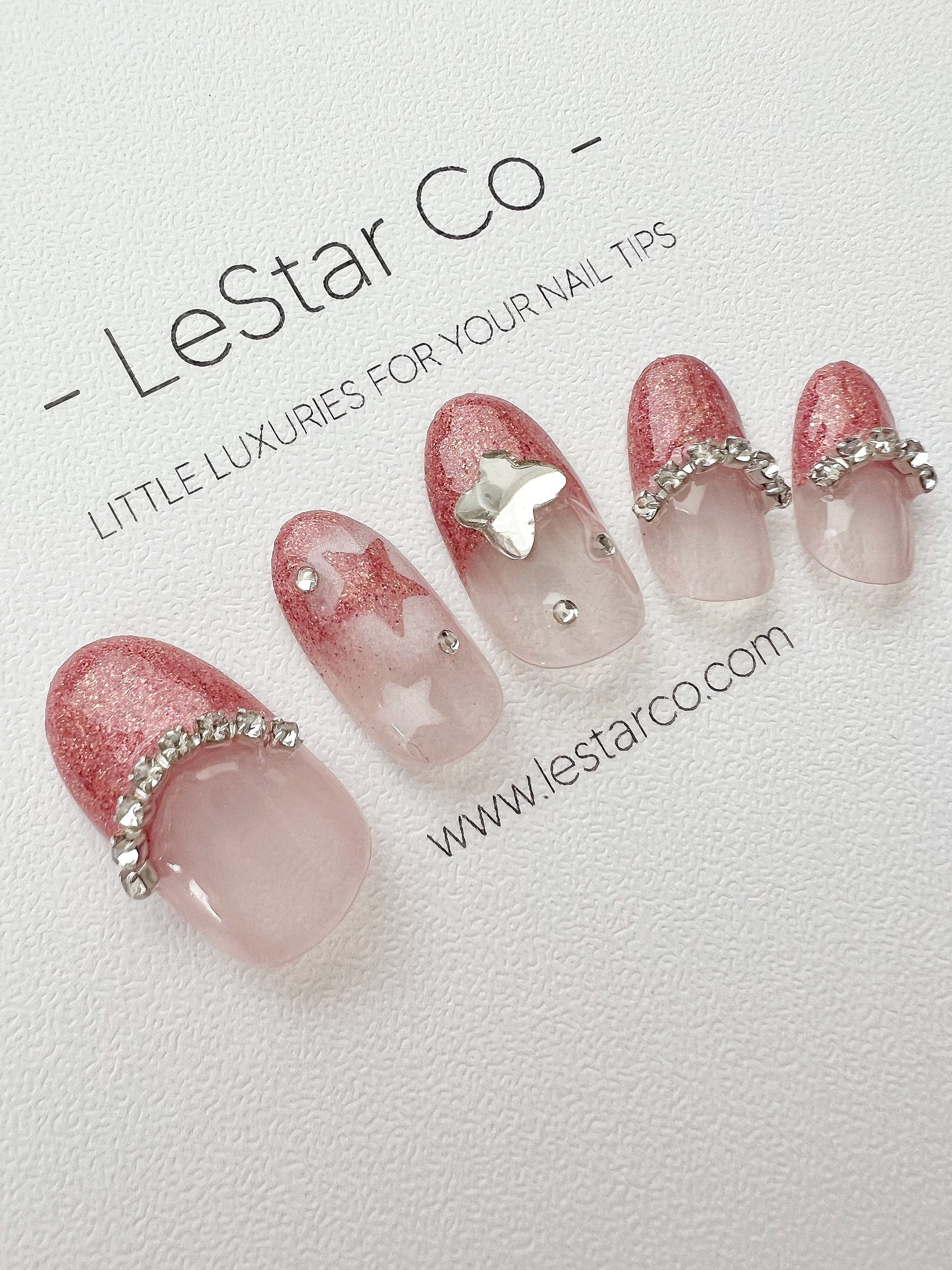 Reusable Feel butterfly | Premium Press on Nails Gel | Fake Nails | Cute Fun Colorful Colorful Gel Nail Artist faux nails 166zz