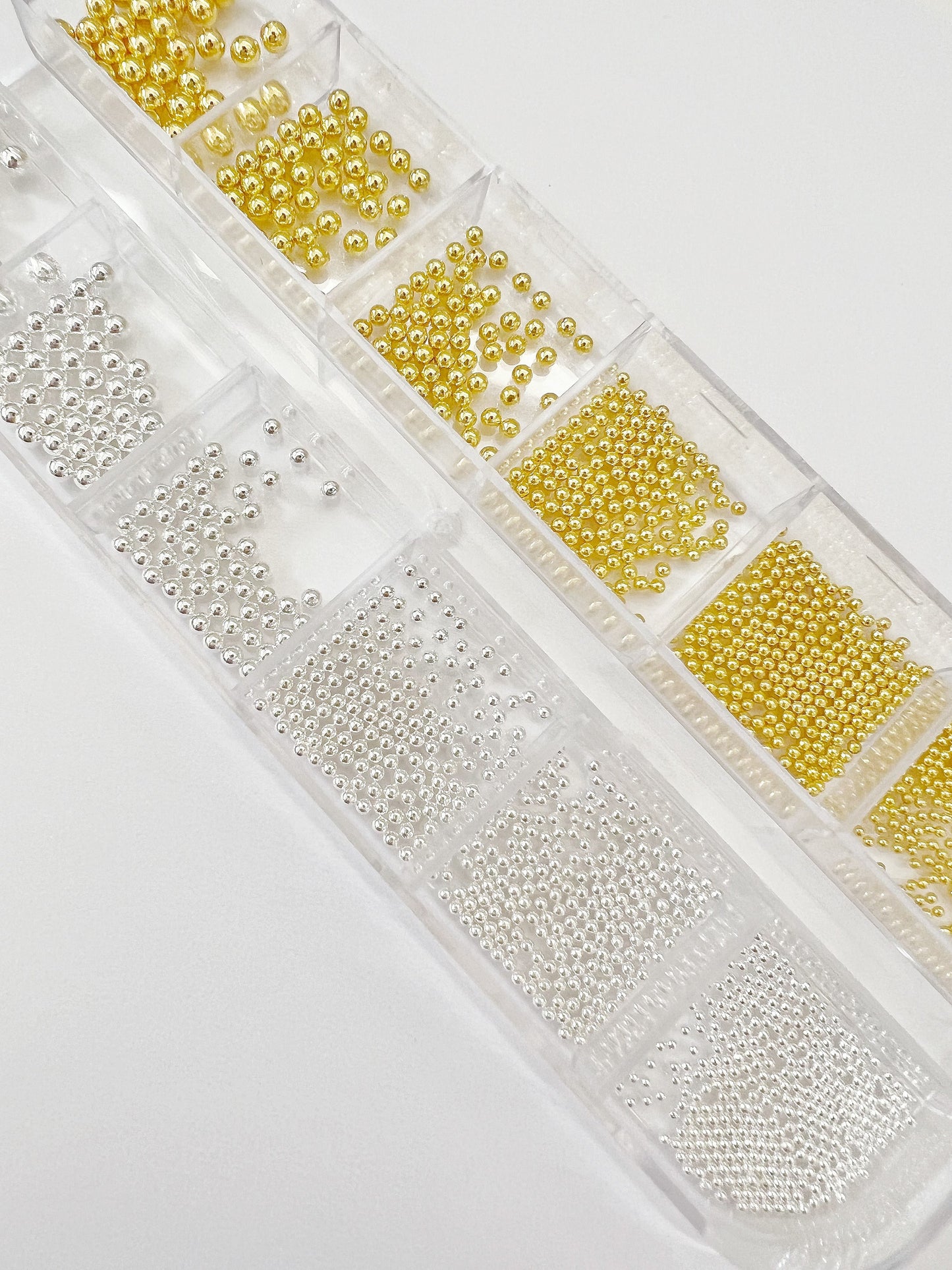 12 Grids/6 Sizes Mini Micro Stainless Steel Ball Bead Stud Gold Silver Nail Art Decorations | Nail Decals | Nail Art DIY