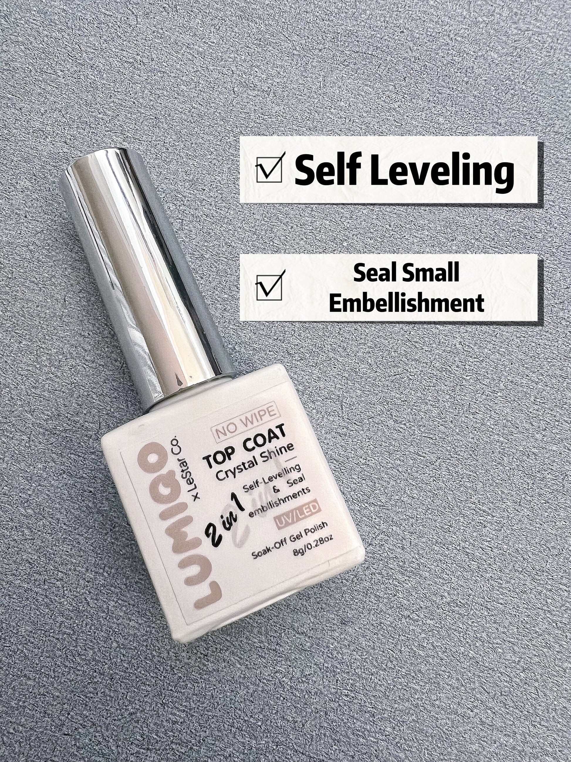 No Wipe Top Coat Crystal Shine Clear Nail Glue Brush on UV Gels Glue False Tips Manicure Nail Art Supply