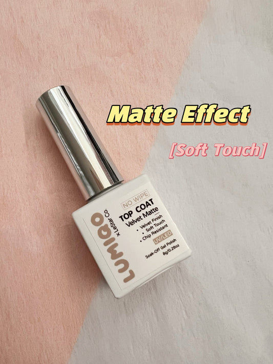 No-Wipe Velvet Matte Top Coat Soft Touch Suede Effect Long Lasting Brush on UV Gels Home Nail DIY False Tips Manicure Nail Art Supply