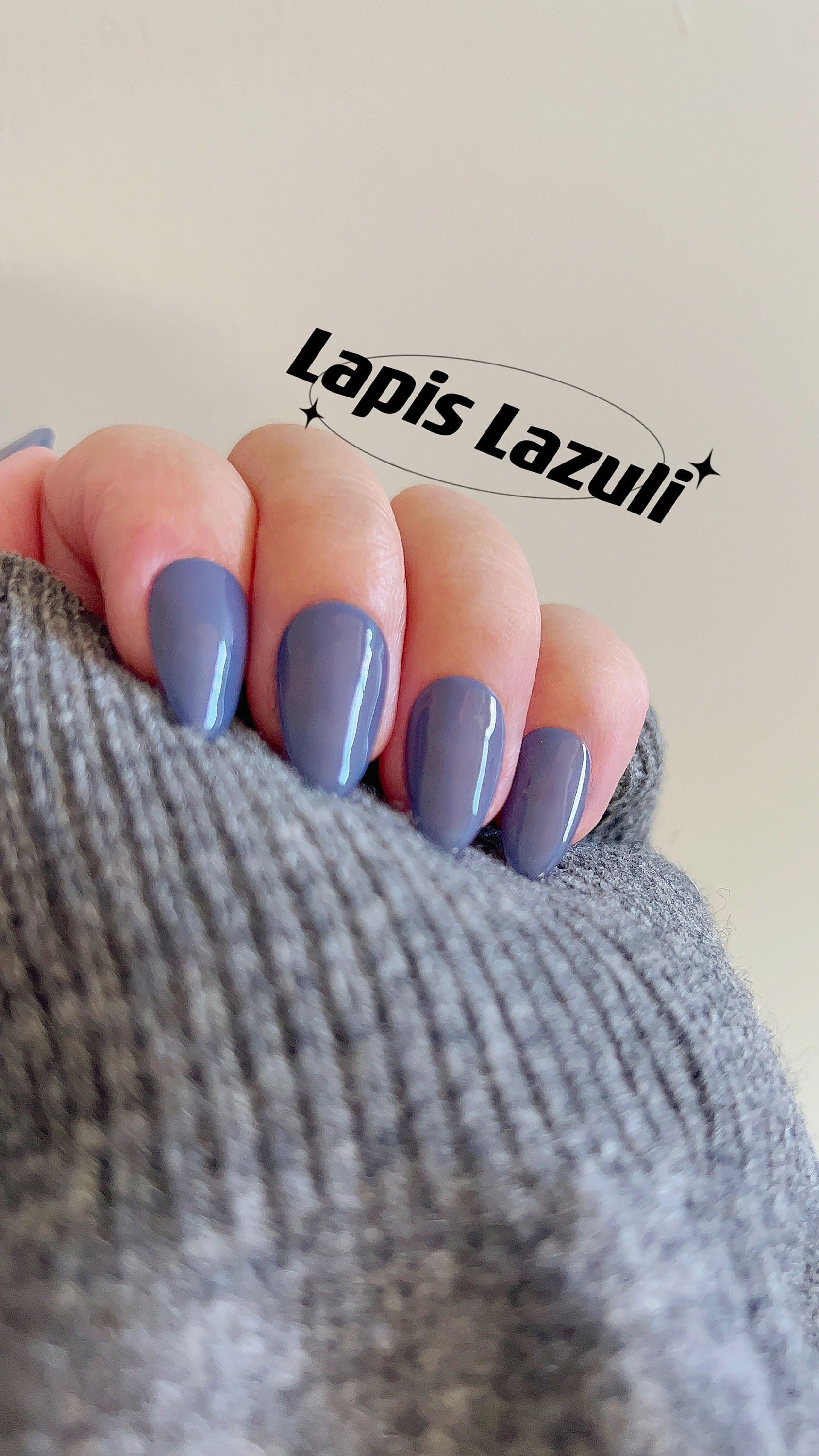 Lapis Lazuli | Sheer Blue Colour | Ultra Shine Long Lasting Brush on UV Gels Home Nail DIY False Tips Manicure Nail Art Supply