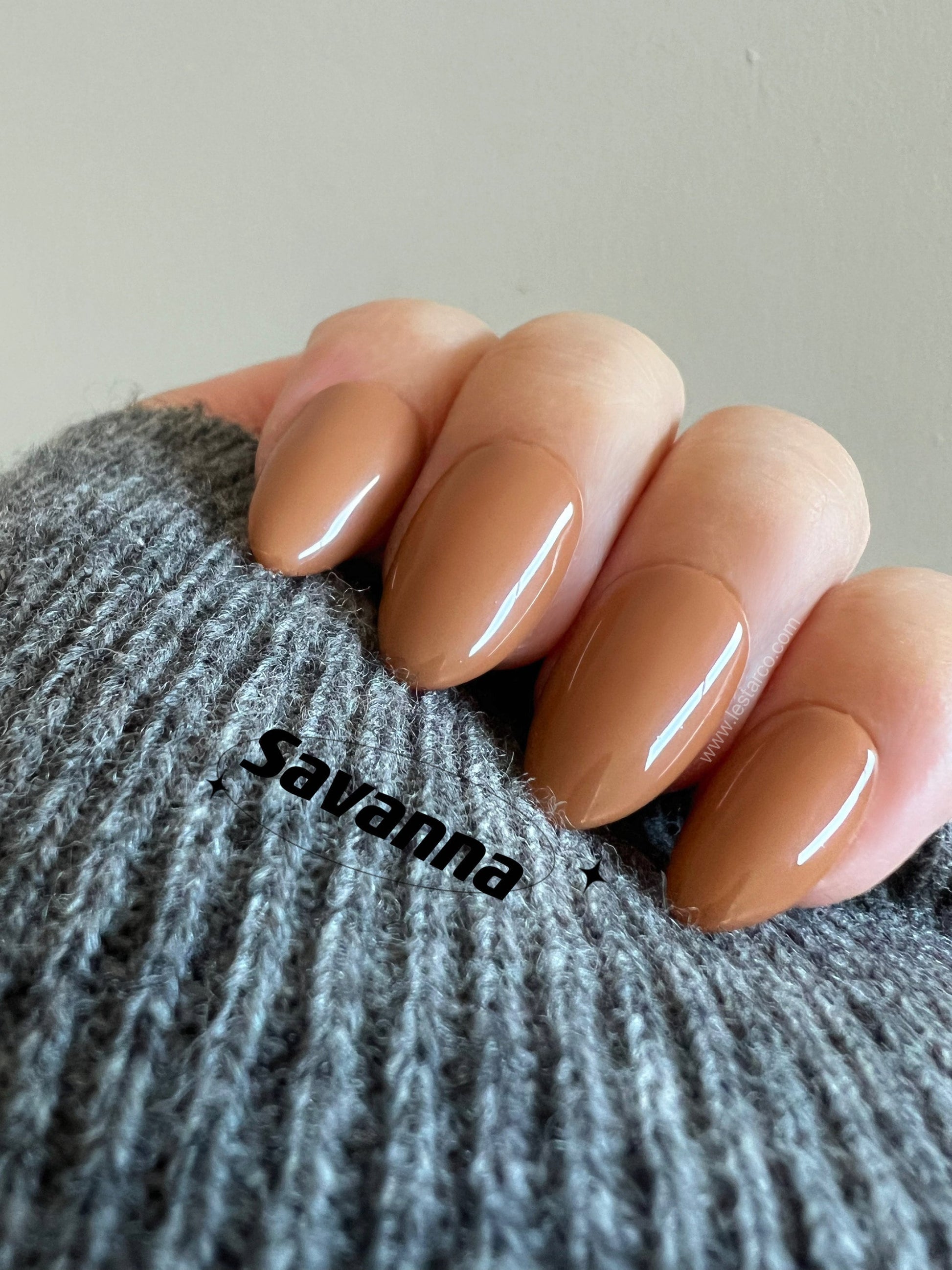 Savanna | Brown Gel Polish | Ultra Shine Long Lasting Brush on UV Gels Home Nail DIY False Tips Manicure Nail Art Supply
