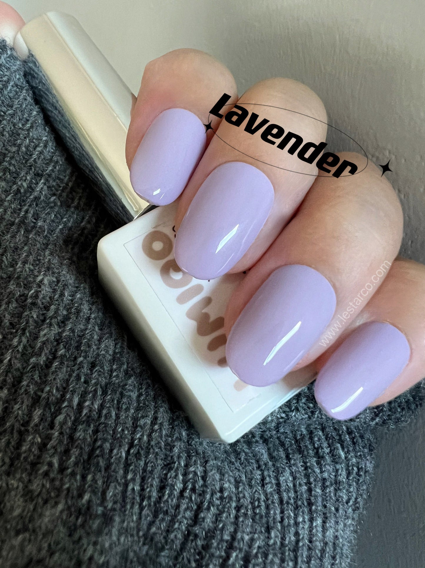 Lavender | Light Purple Gel Polish | Ultra Shine Long Lasting Brush on UV Gels Home Nail DIY False Tips Manicure Nail Art Supply